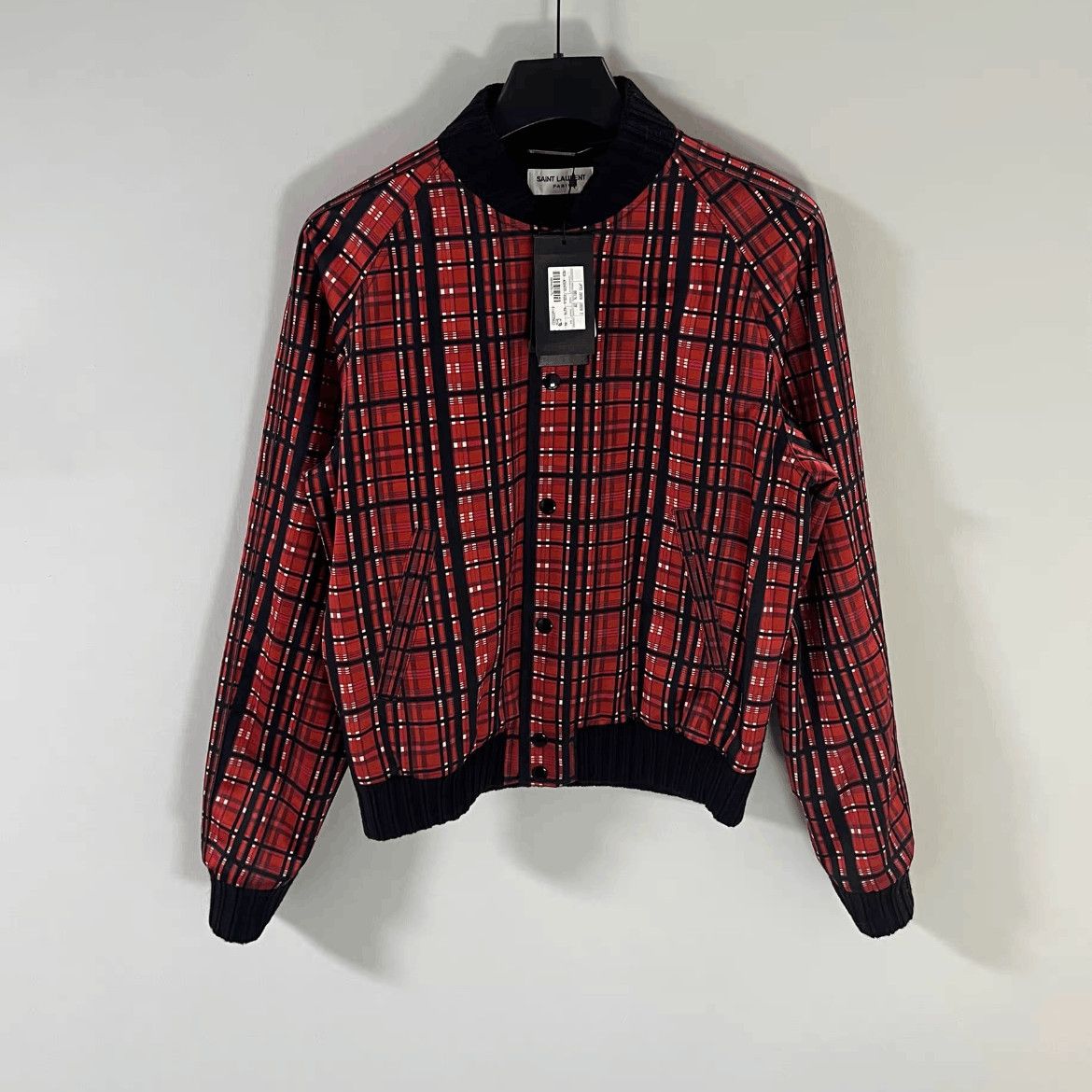 Saint Laurent Paris Sz 45 Saint Laurent Paris Plaid Teddy Jacket-2508 Size US S / EU 44-46 / 1 - 1 Thumbnail