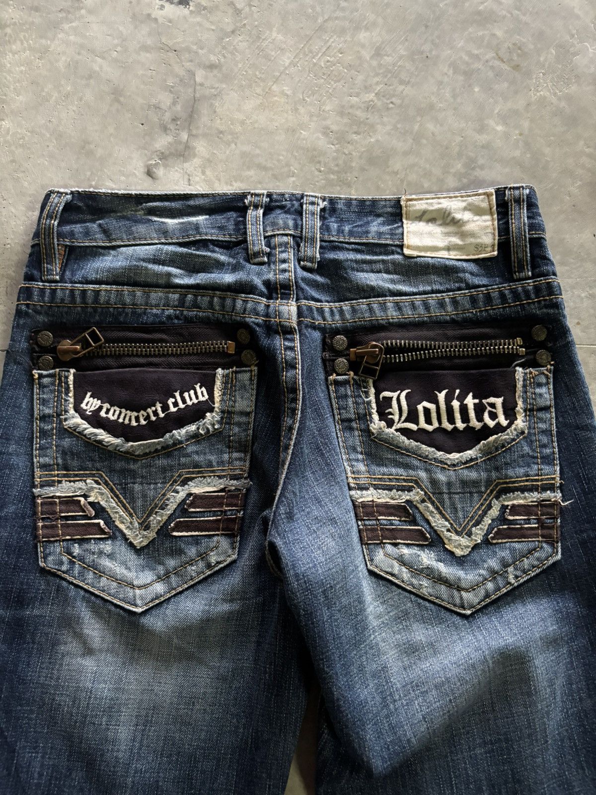 If Six Was Nine y2k lolita distressed style sick stone wash japanese jeans Size US 31 - 15 Thumbnail