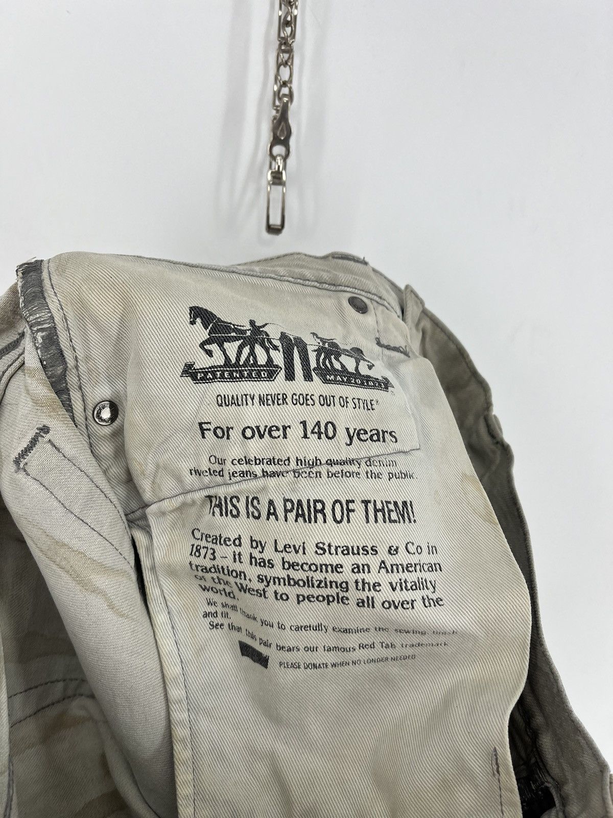 Levi's × Levi's Vintage Clothing Vintage Levis 511 Beige Dirty Jeans Levi's Faded Denim Size US 33 - 20 Thumbnail