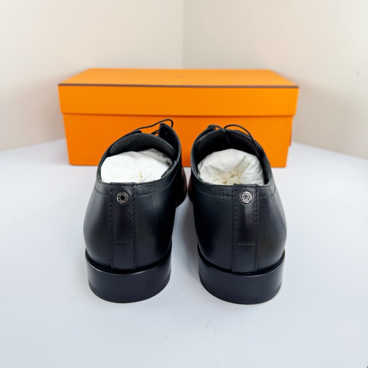 Hermes Hermes Silver Buckle Black Leather Shoes Size US 9 / EU 42 - 3 Thumbnail