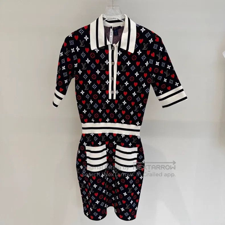 Louis Vuitton Louis Vuitton Valentine's Day Heart Logo Printed Dress Size S / US 4 / IT 40 - 1 Thumbnail