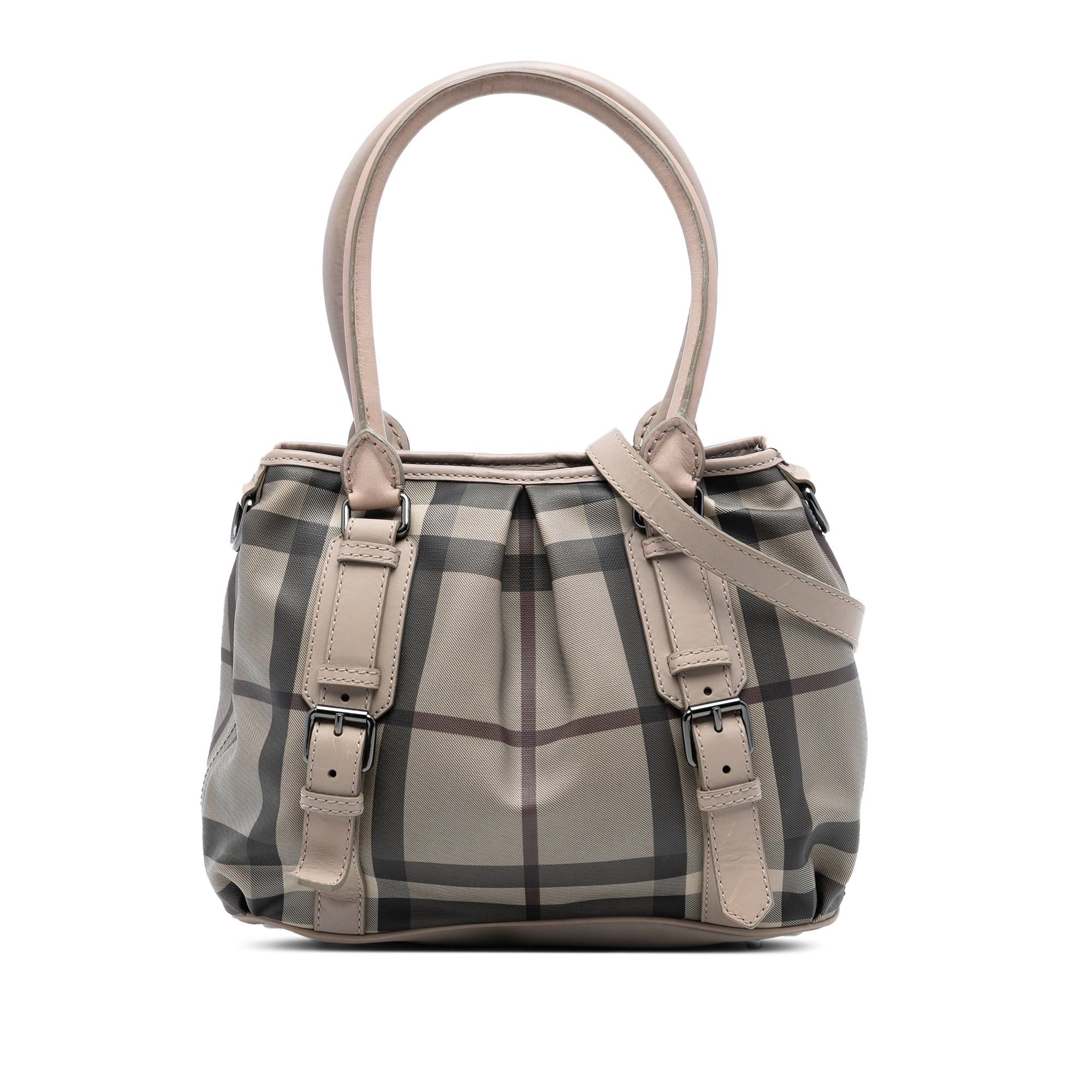 Burberry Small Smoke Check Coated Canvas Northfield Satchel Size ONE SIZE - 1 Thumbnail