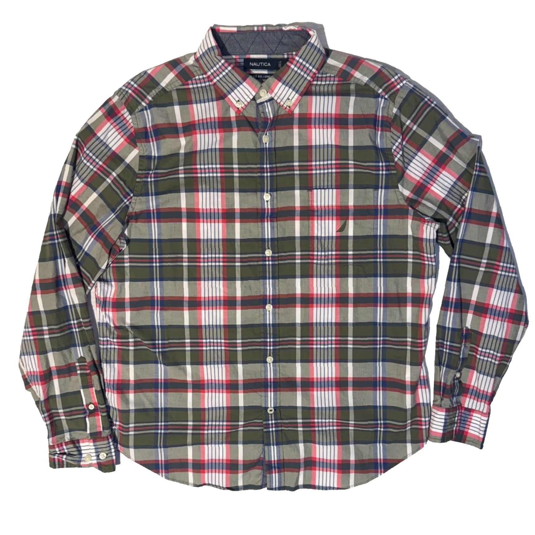 Nautica Nautica Shirt Long Sleeve Plaid Button-Down - Multicolor - L - Regular Fit - Classic Logo Shirt (Men) - 2 Pack Size US L / EU 52-54 / 3 - 6 Thumbnail