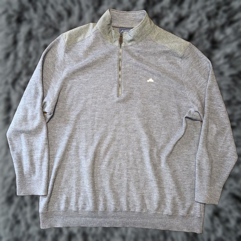 Vineyard Vines Vineyard Vines Jim Nantz 1/4 Zip Pullover Mens XL Gray Mock Neck Sweater Golf Size US XL / EU 56 / 4 - 1 Thumbnail