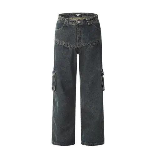 Japanese Brand × Jean Men's Multi-Pocket Washed Distressed Cargo Jeans Size US 32 / EU 48 - 1 Thumbnail