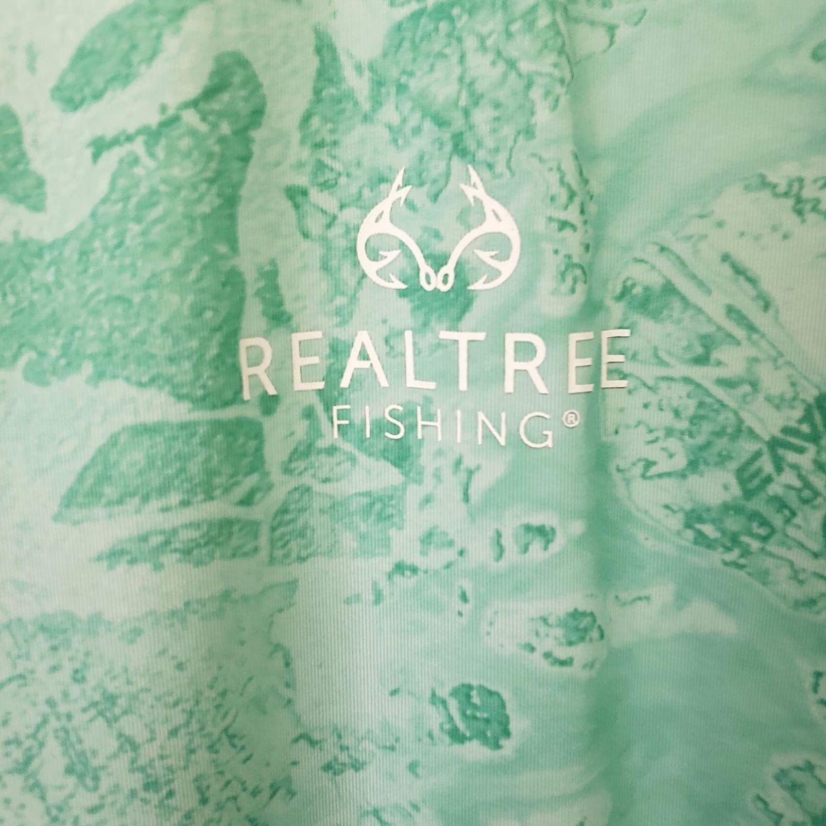 Realtree Realtree Fishing Flex Performance UPF Long Sleeve T-Shirt Mens XL Aqua Blue Water Camo Sun Protect NWT Size US XL / EU 56 / 4 - 4 Thumbnail