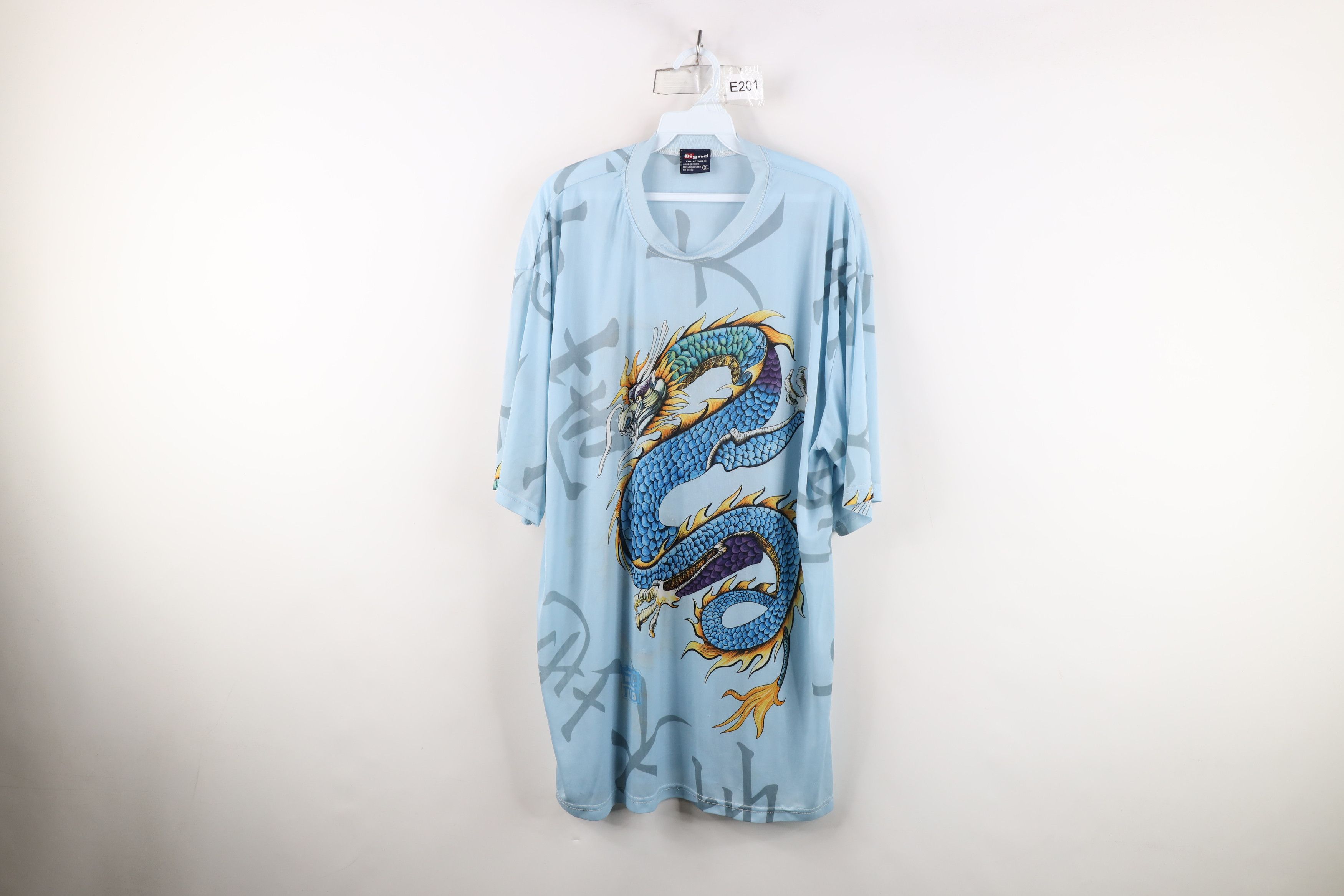Vintage Vintage 90s Y2K Streetwear All Over Print T-Shirt Blue Size US XXL / EU 58 / 5 - 1 Thumbnail