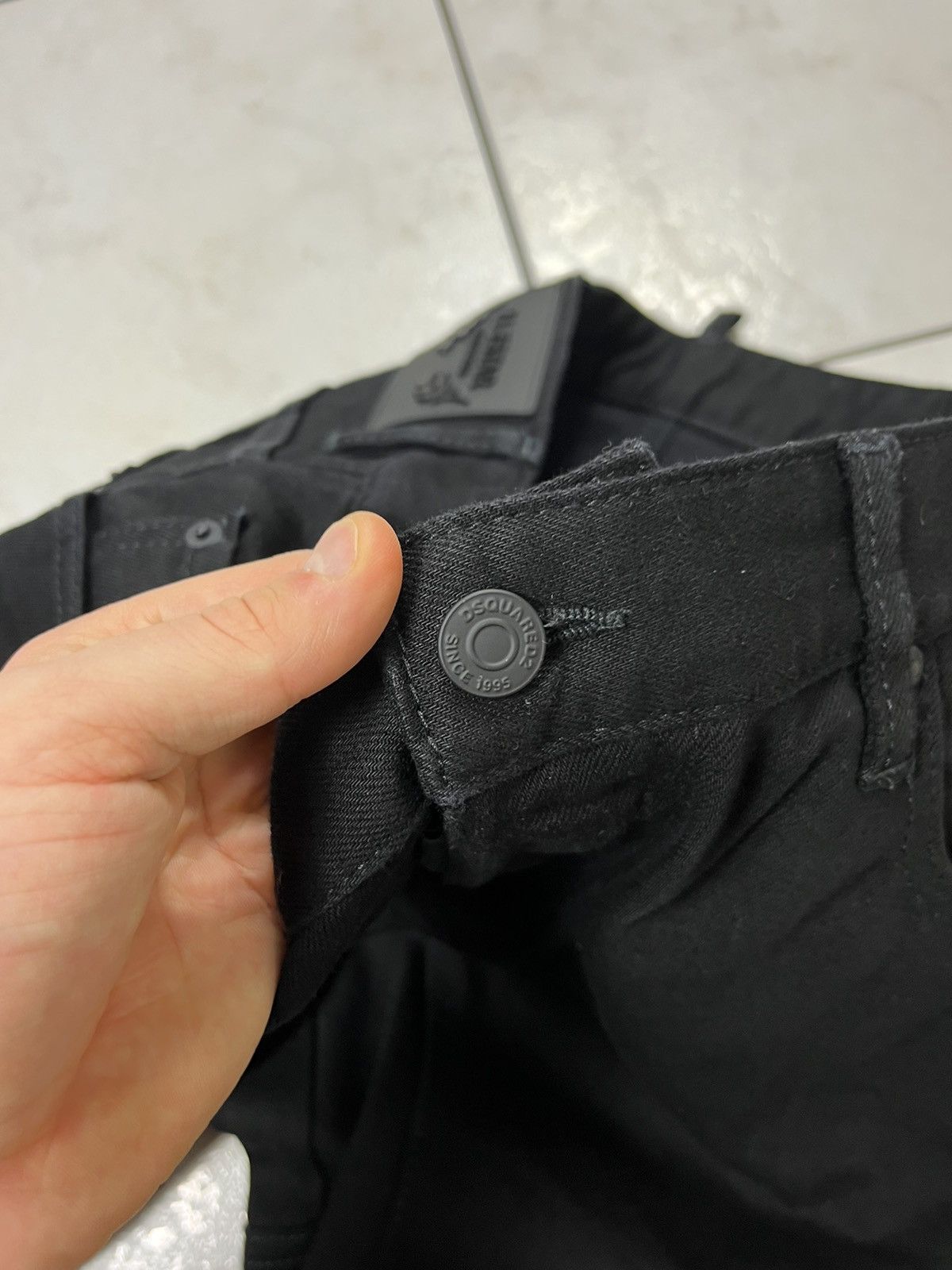Designer × Dsquared2 Dsquared2 24-7 star Tidy biker jean denim pants full black Size US 34 / EU 50 - 11 Thumbnail