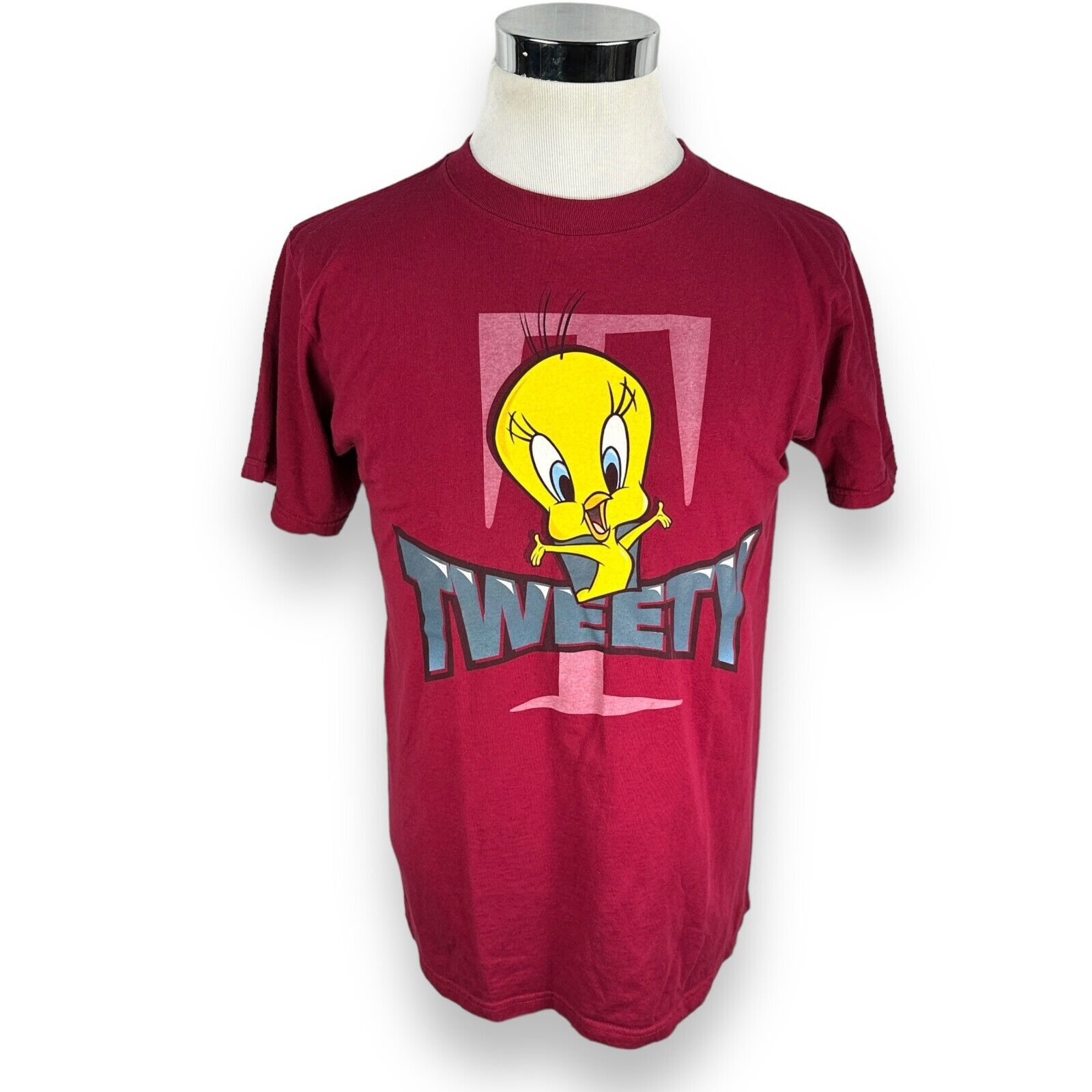 Warner Bros Vintage Tweety Bird Warner Bros T-Shirt Men Medium Burgundy Size US M / EU 48-50 / 2 - 1 Thumbnail