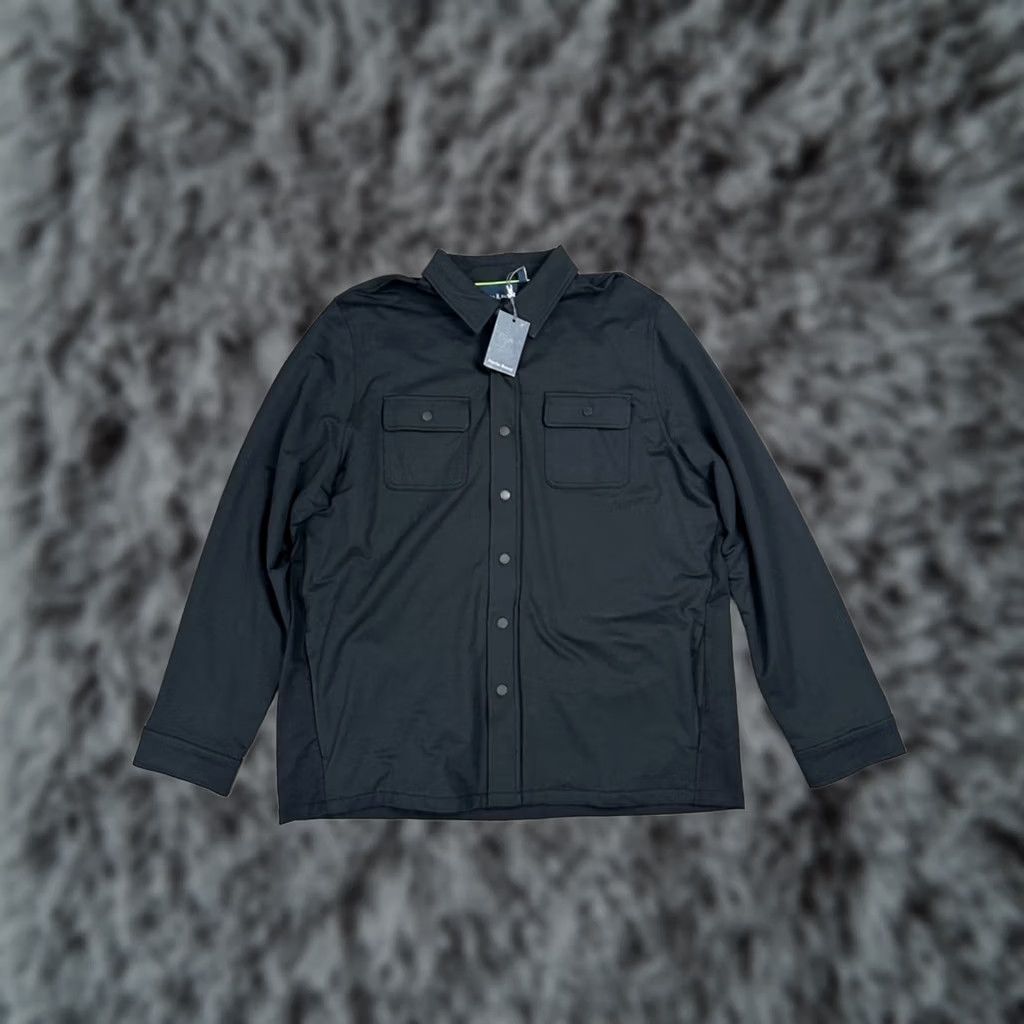 Psycho Bunny Psycho Bunny Black Harrison Overshirt Full Snap Button Jacket 3XL Mens Bomber Jacket Cotton Blend Regular Size NWT Size US XXL / EU 58 / 5 - 1 Thumbnail