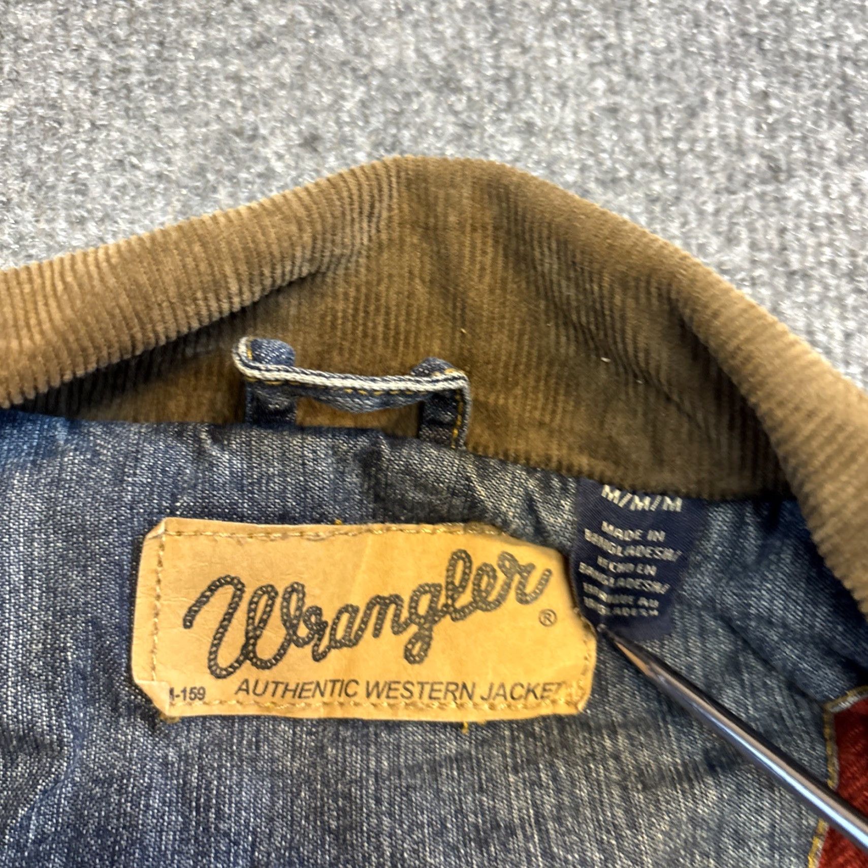 Wrangler Wrangler Denim Jacket Men M Corduroy Flannel Lined VTG American Rodeo Western Jeans Jacket Mens Size US M / EU 48-50 / 2 - 3 Thumbnail
