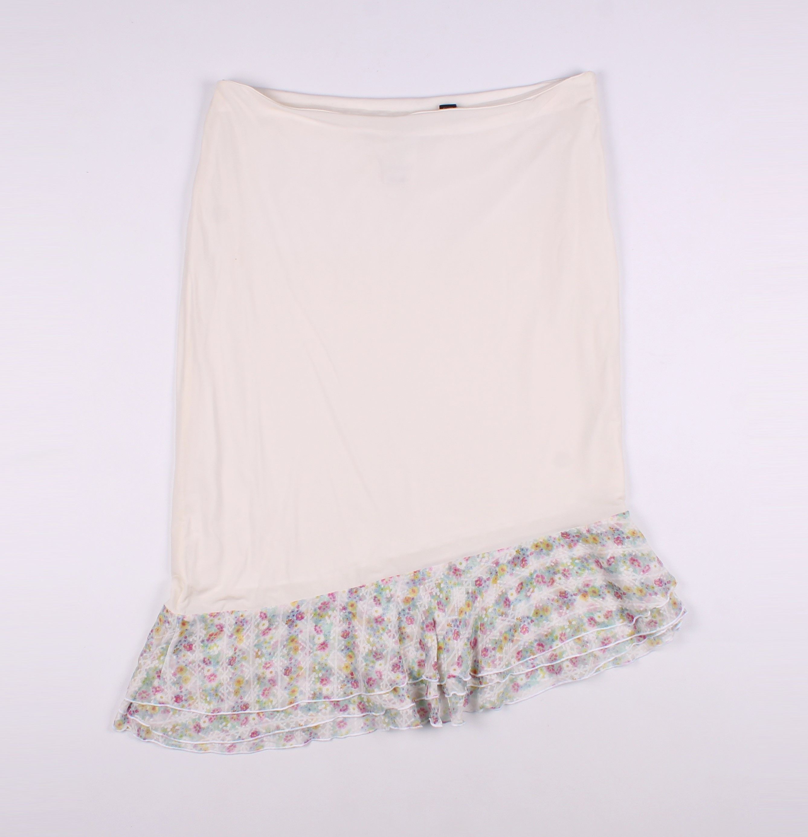 image of Versace Jeans Couture Milk Midi Skirt in Pearl Milk, Women's (Size 30)