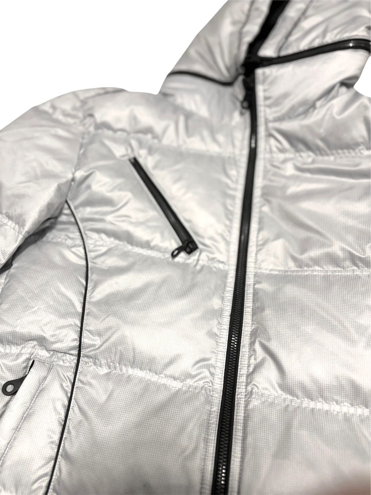 HIDEAWAYS Japanese Brand White Cross Zip down puffer jacket Size US M / EU 48-50 / 2 - 4 Thumbnail