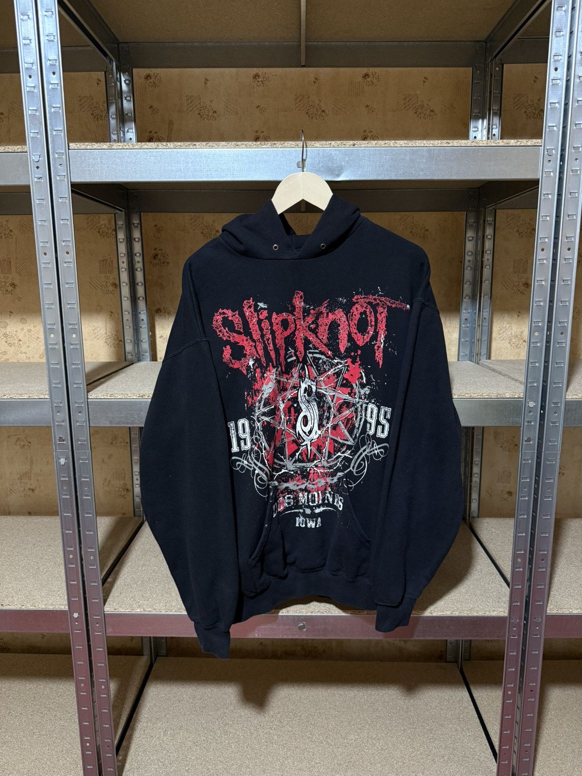 Band Tees × Vintage Vintage Slipknot Des Moines Iowa 2014 Rock Band Retro Hoodie Size US XL / EU 56 / 4 - 1 Thumbnail
