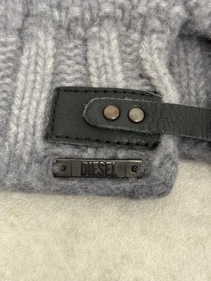 Diesel Diesel Grey Wool Attached Beanie Size ONE SIZE - 7 Thumbnail