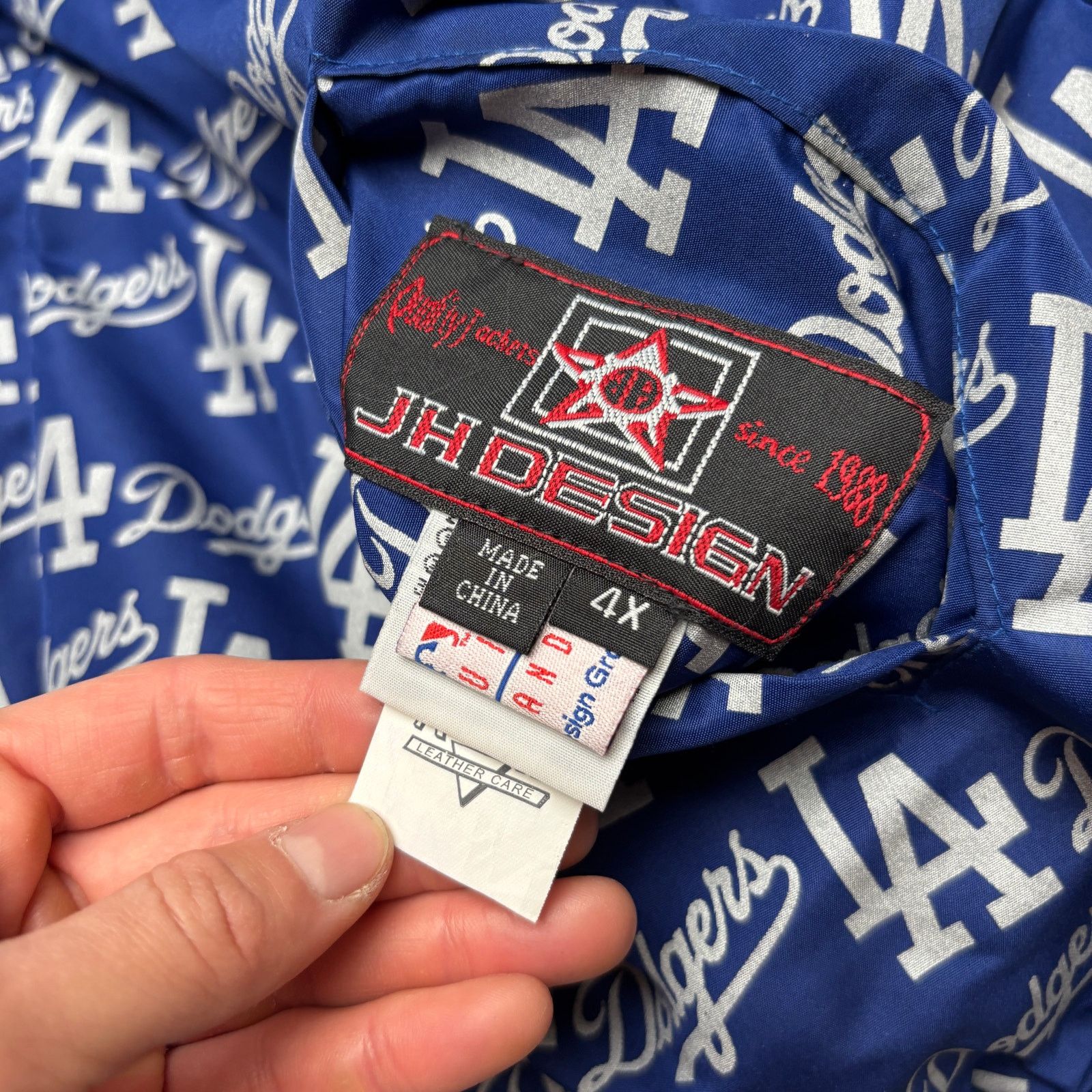 JH Design × MLB × Vintage VTG Jeff Hamilton LA Dodgers Wool Reversible Jacket Men's 4X Size US XXL / EU 58 / 5 - 10 Thumbnail