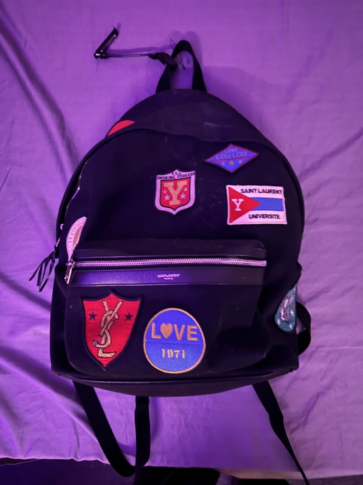 Yves Saint Laurent Yves Saint Laurent Twill Patches City Backpack Size ONE SIZE - 1 Thumbnail