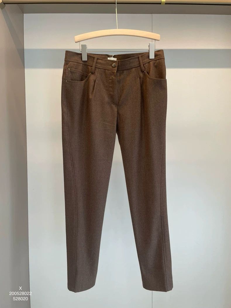 Brunello Cucinelli Brunello Cucinelli Brown Wool Trousers - dmc Size US 38 / EU 54 - 1 Thumbnail