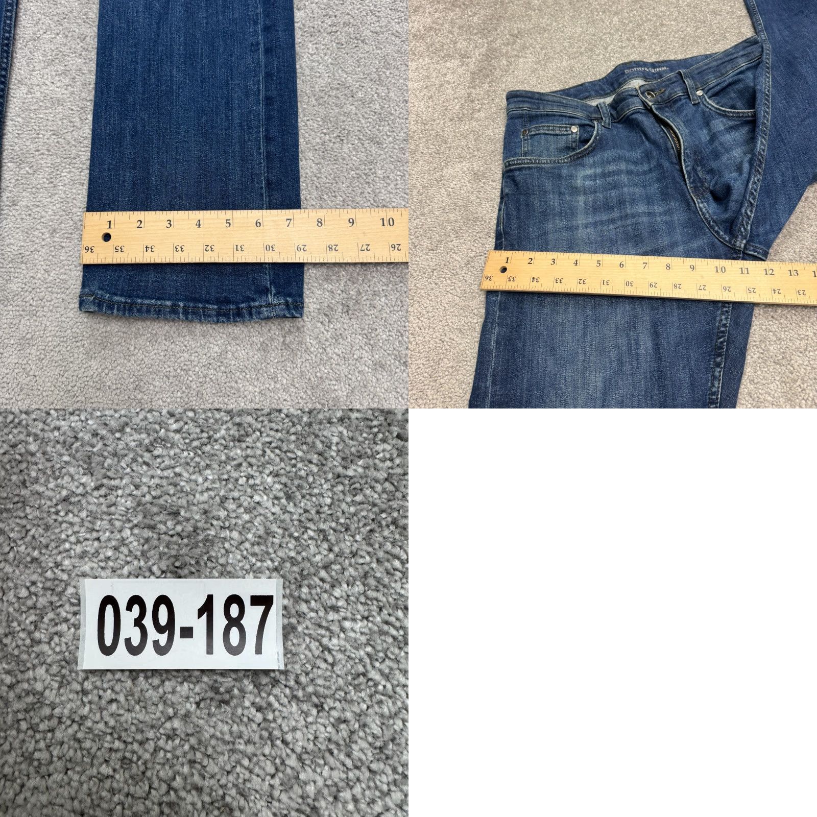 Rodd & Gunn Rodd & Gunn Jeans Mens 32 Blue Cotton Denim Straight Leg Relaxed Fit Regular 5-Pocket City Grunge Vintage No Size US 32 / EU 48 - 10 Thumbnail