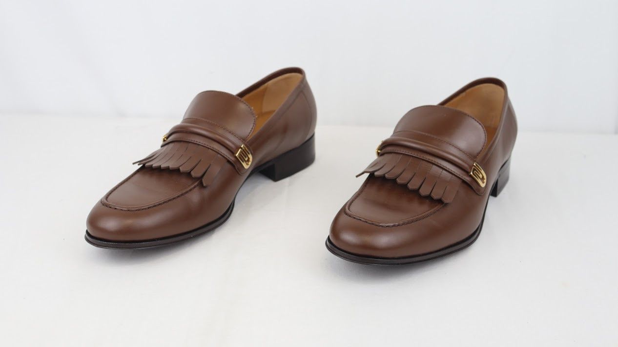 Gucci o1rshd1 New Waxed Calf Moccasins Leather in Brown Size US 9.5 / EU 42-43 - 2 Thumbnail