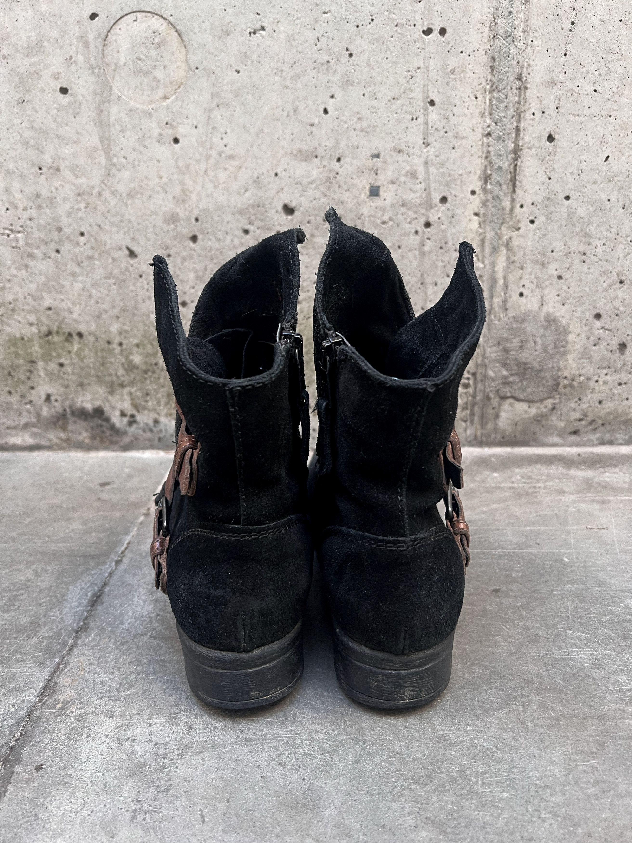 Vintage Distressed Strap Leather Boots Size US 7 / IT 37 - 6 Thumbnail