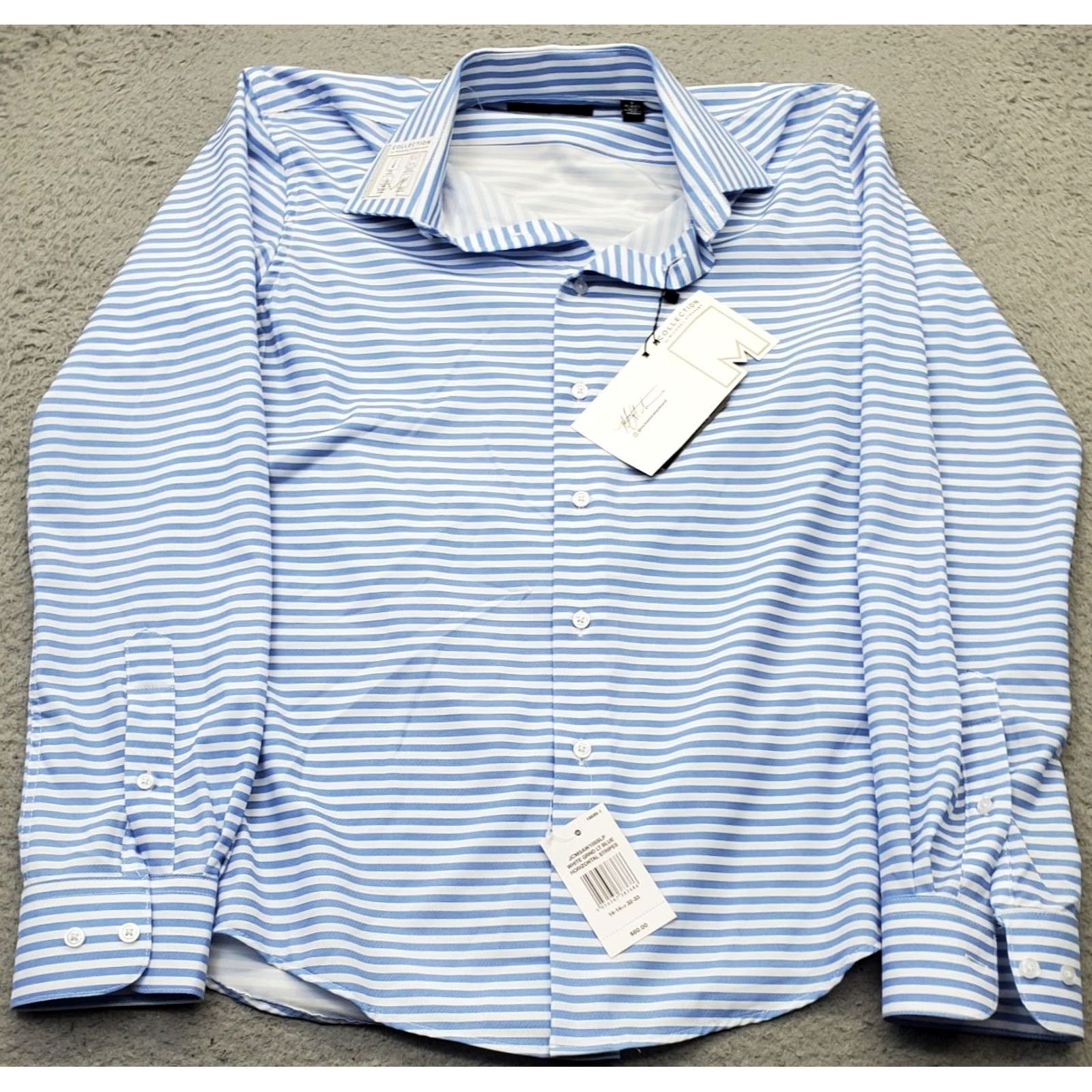 michael strahan dress shirts Collection By Shirt Mens 16 34/35 White Plaid Business 4 way stretch Michael Strahan Collection Mens Dress