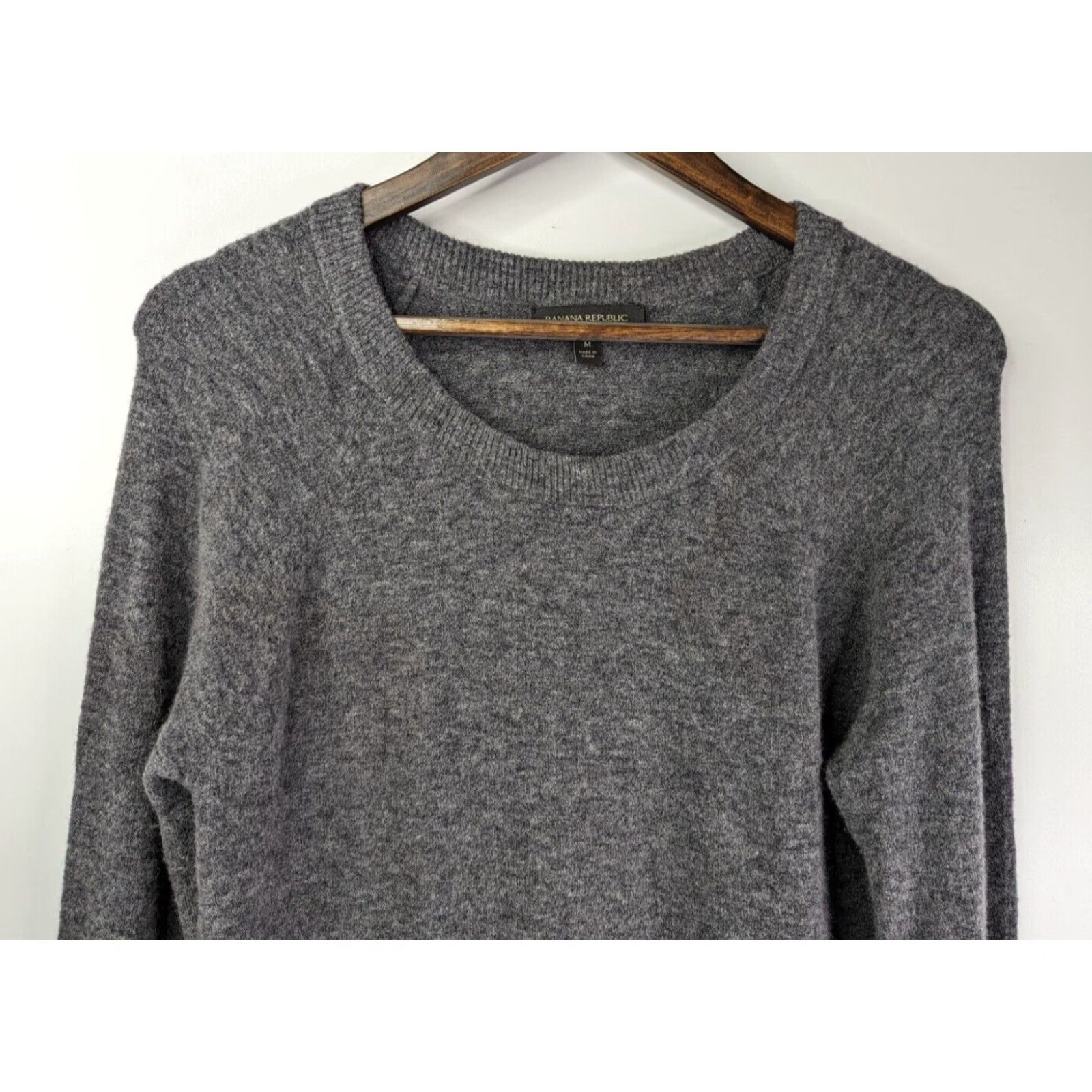 Banana Republic Banana Republic Wool-Blend Sweater Dress Grey Size Medium Ruffle-Cuff Mini Above Knee Womens Size M / US 6-8 / IT 42-44 - 2 Thumbnail