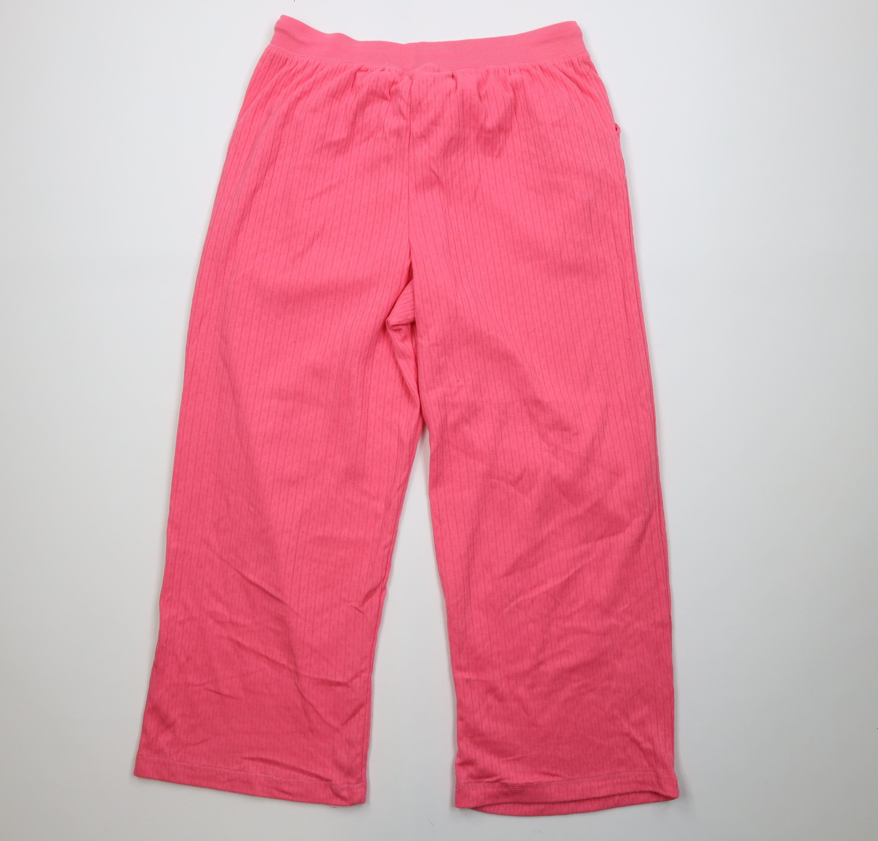 Vintage Vintage 90s Y2K Streetwear Knit Wide Leg Pants Pink Size 32" / US 10 / IT 46 - 9 Thumbnail