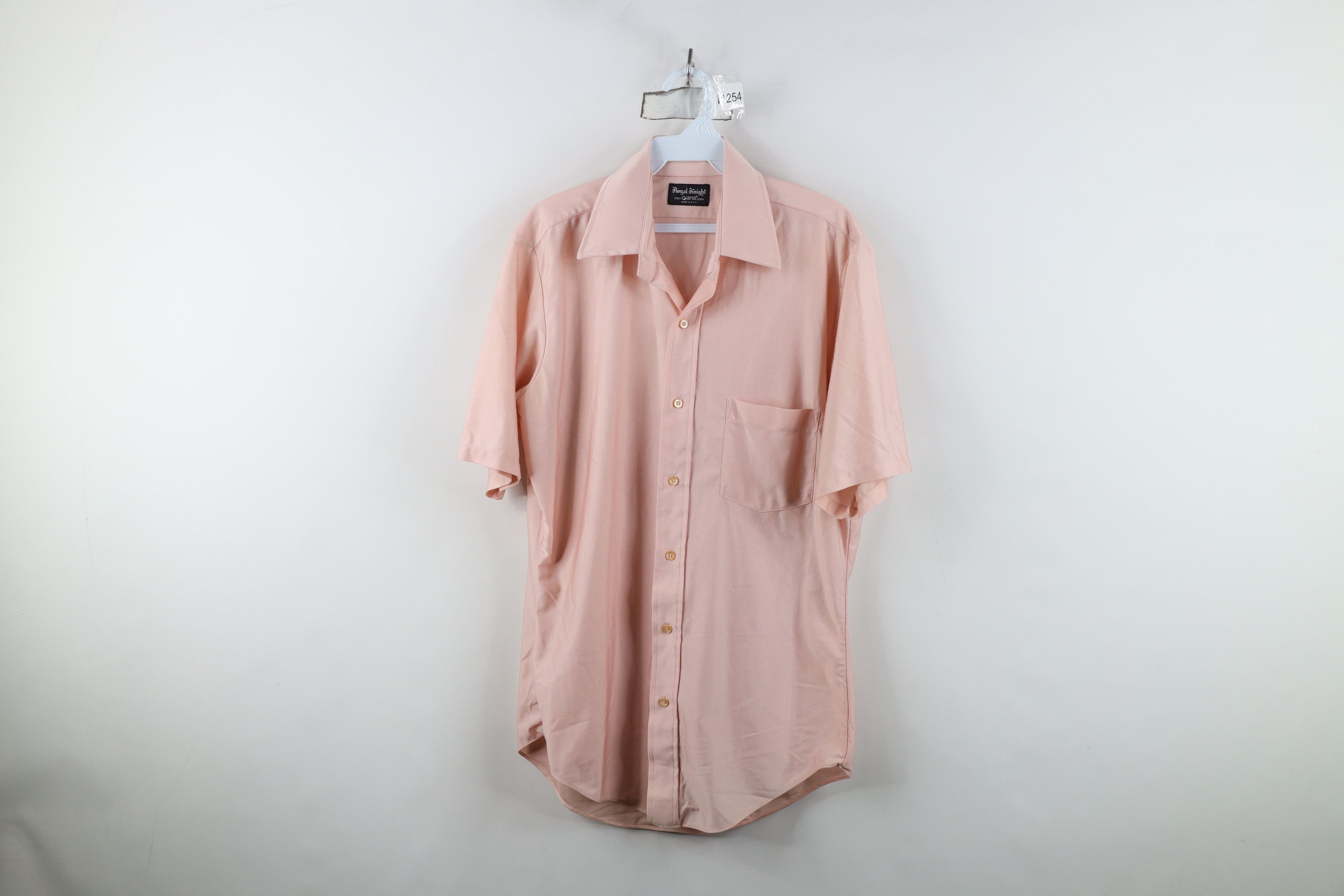 Vintage Vintage 70s Streetwear Short Sleeve Button Shirt Pink USA Size US M / EU 48-50 / 2 - 1 Thumbnail