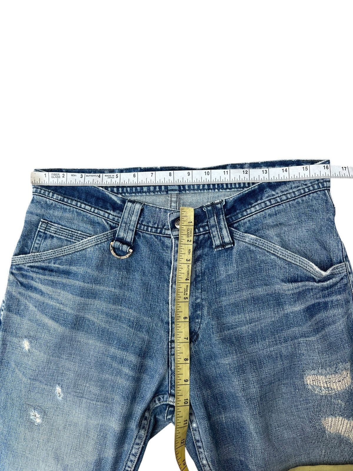 Japanese Brand Vintage Roarguns Japan Distressed Denim Flare Jeans Size US 31 - 2 Thumbnail