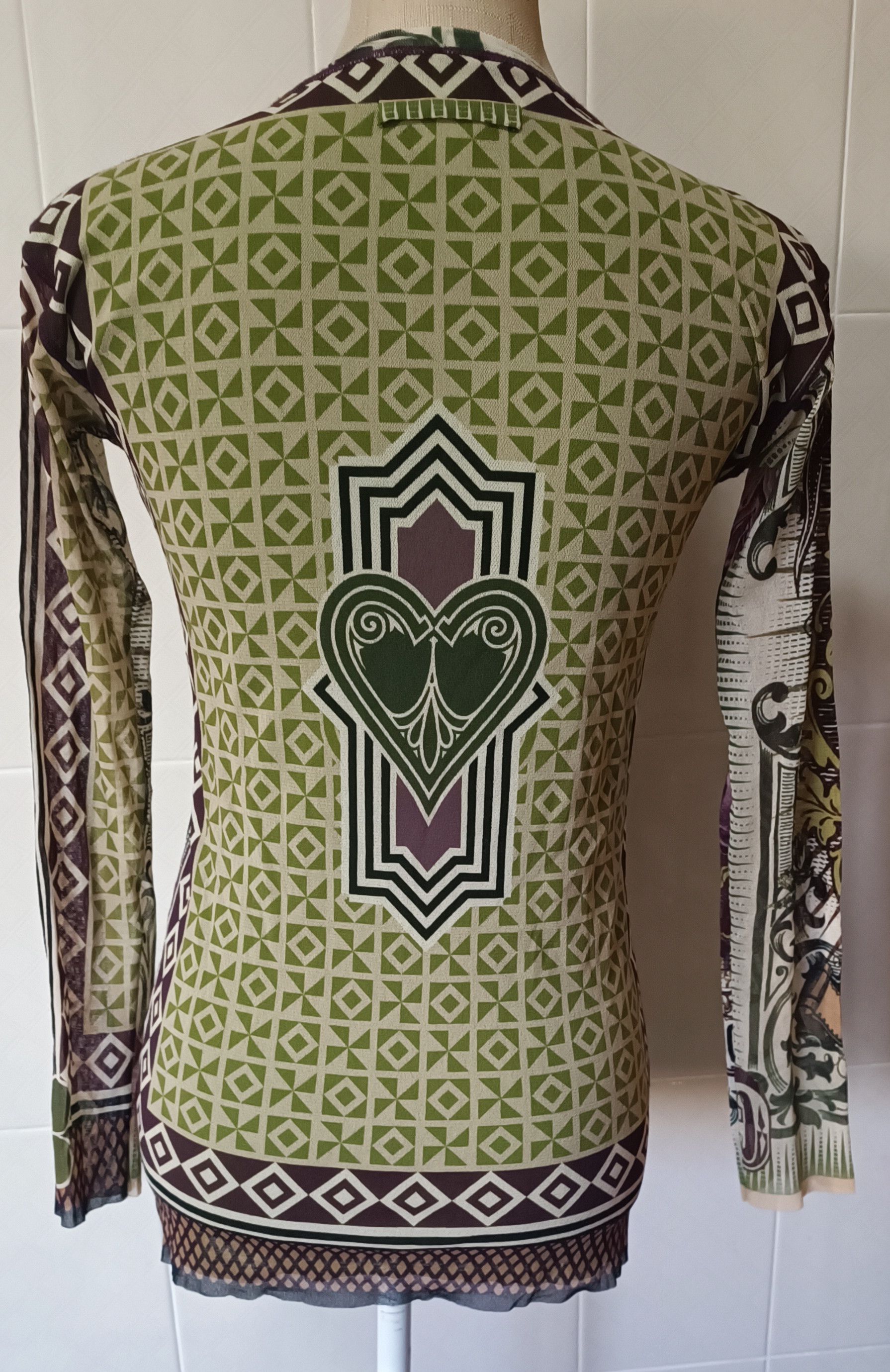 Jean Paul Gaultier 2000's - Poker nylon mesh top Size US S / EU 44-46 / 1 - 16 Thumbnail