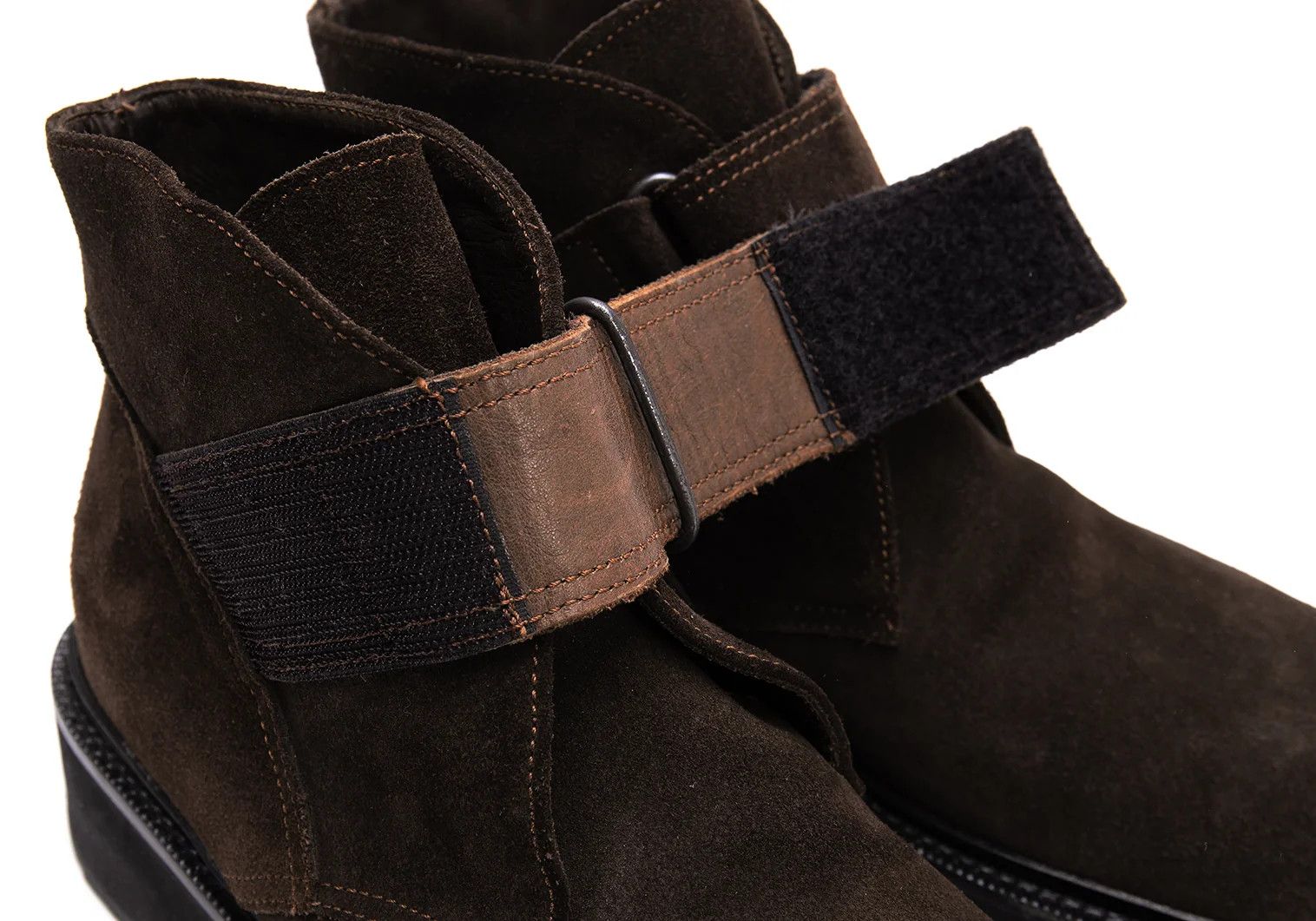 Emporio Armani Velcro Suede Boots in Dark Brown Size 41 (Approx. 25.5 cm) Size US 8 / EU 41 - 8 Thumbnail