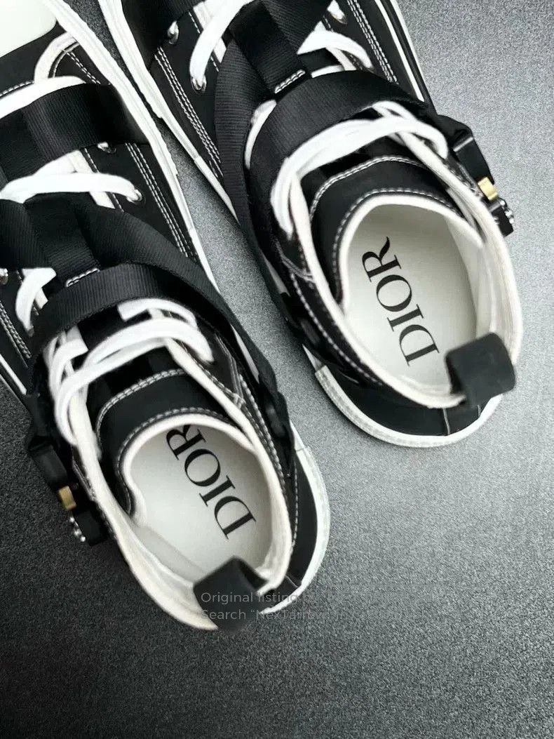 Dior DIOR B23 High Top Sneakers Black and White. Size US 10 / EU 43 - 2 Thumbnail