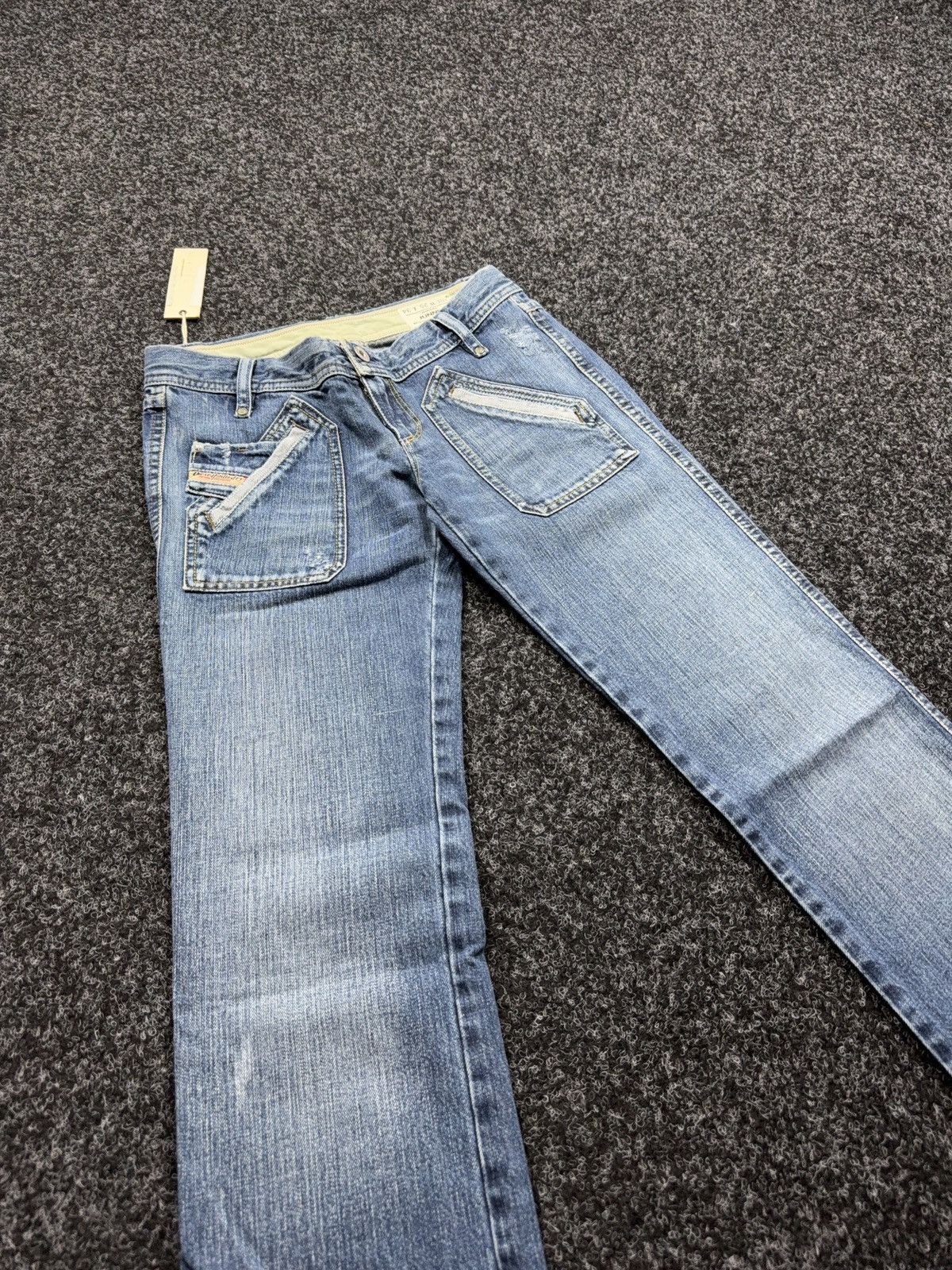 Diesel NWT Luxury 00s Diesel Junnie Low Rise Retro Rock Jeans Y2K Size 25" / US 0 / IT 36 - 6 Thumbnail