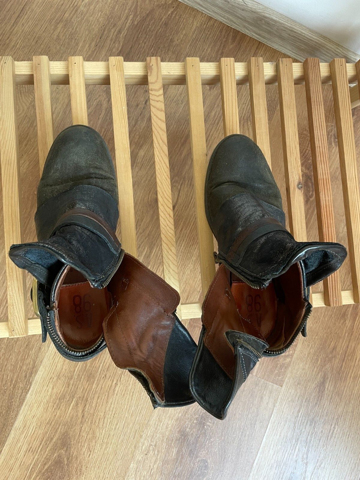 A.S.98 A.S. 98 Airsteps Womens Avant Garde Leather/Suede Boots Size US 8 / IT 38 - 13 Thumbnail