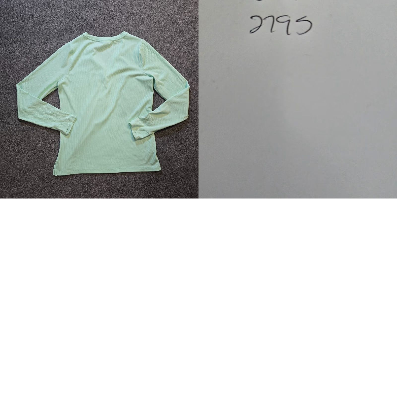 Athleta Athleta Top Womens Size Large Green Henley Ribbed Long Sleeve Stretch Casual Shirt Size L / US 10 / IT 46 - 8 Thumbnail