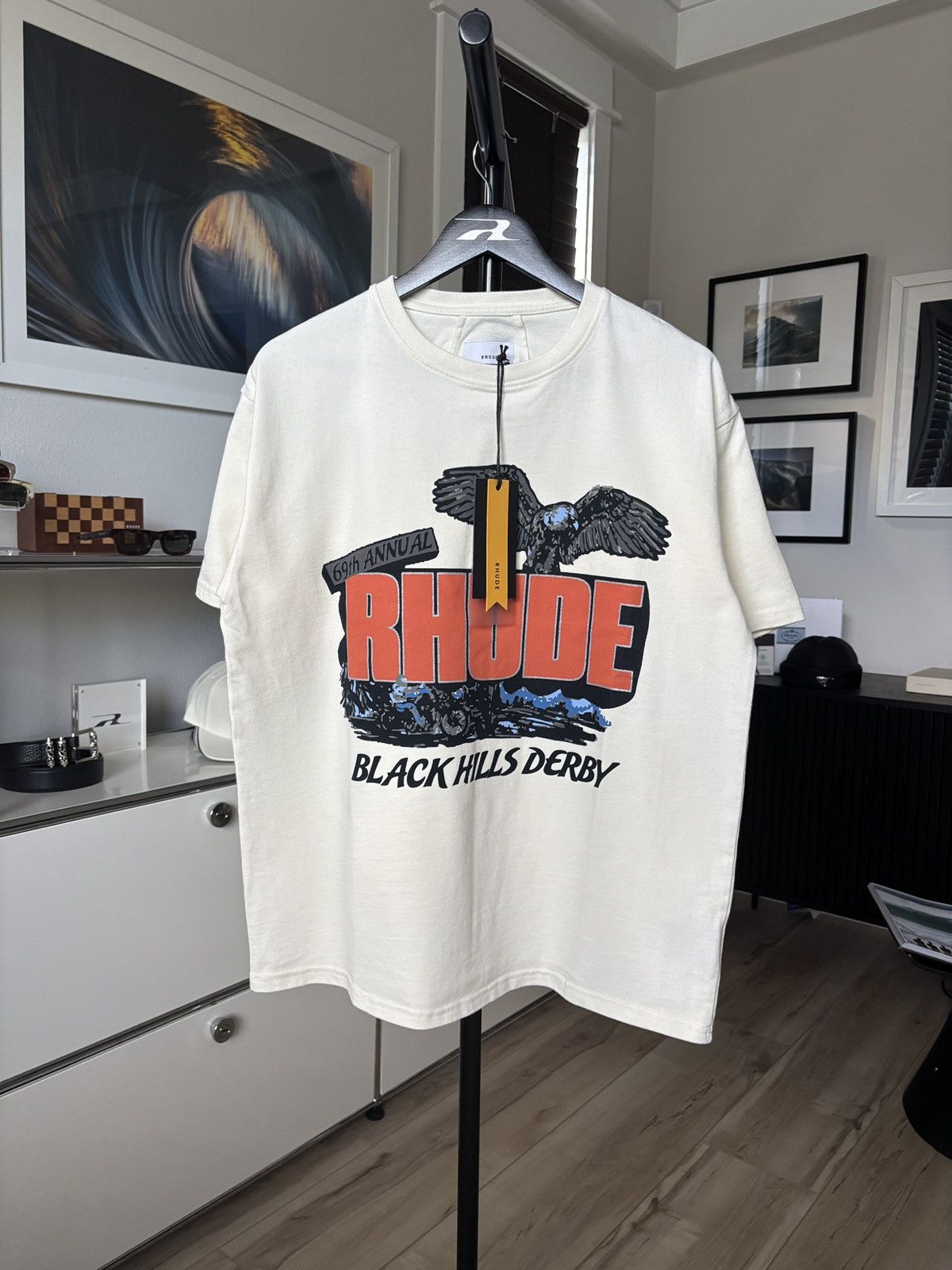 Rhude RHUDE | HILLS RALLY LOGO RACING TEE Size US XL / EU 56 / 4 - 2 Thumbnail