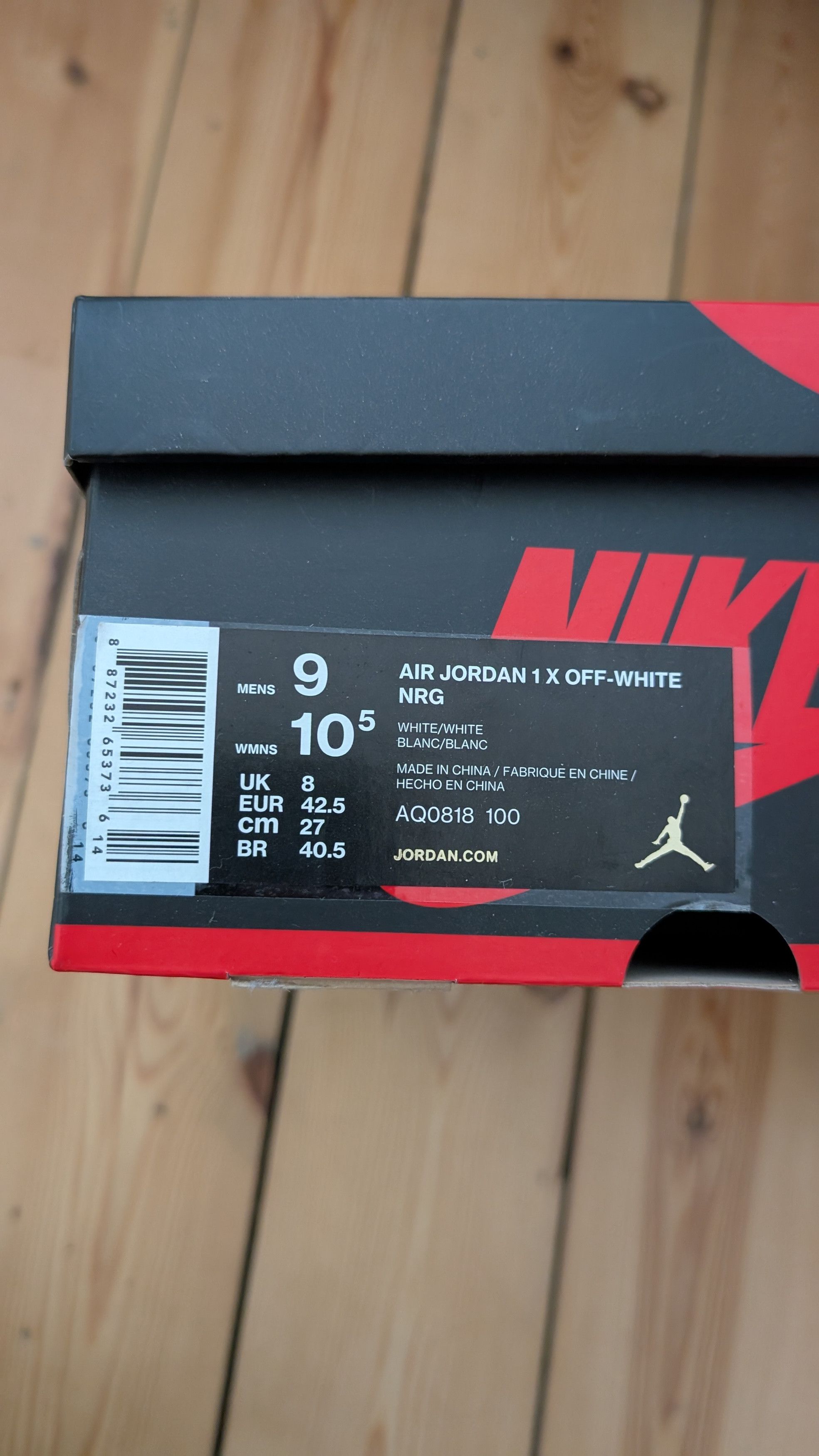 Off-White Off white Jordan one retro euro white Size US 9 / EU 42 - 8 Thumbnail