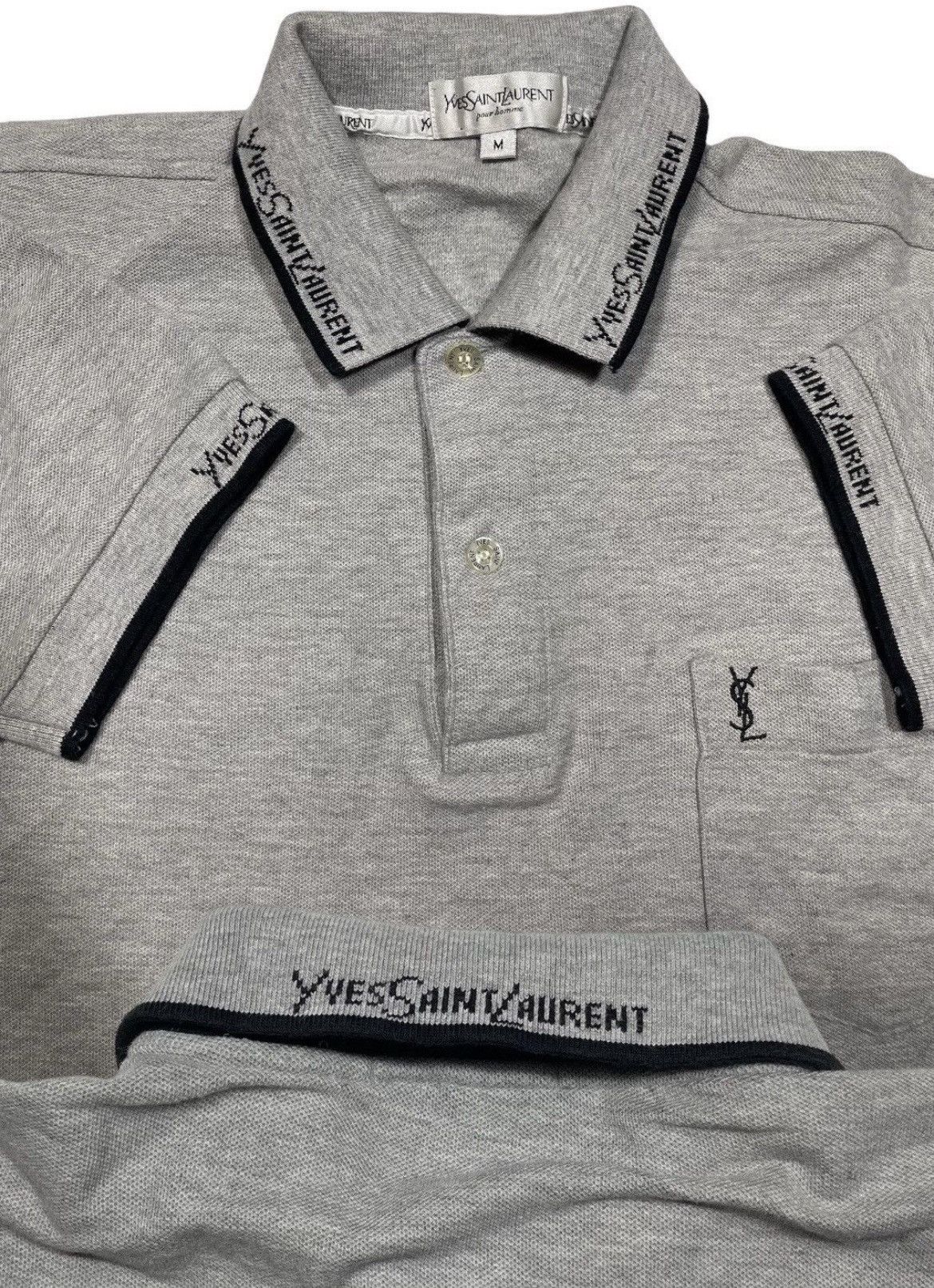 Yves Saint Laurent Vintage Yves Saint Laurent Polo shirt embroidery Size US M / EU 48-50 / 2 - 1 Thumbnail