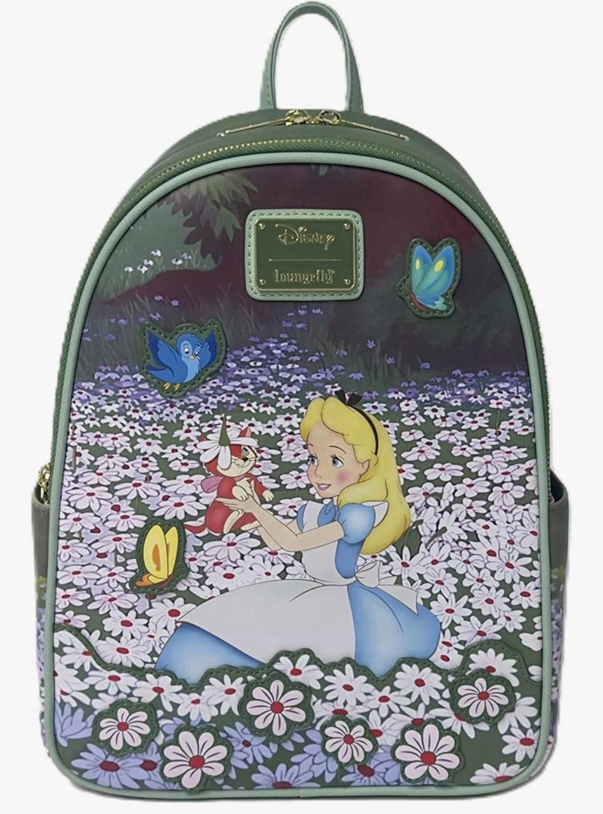 Loungefly Disney Aiw Field Of Flowers Mini Backpack in Green, Women's