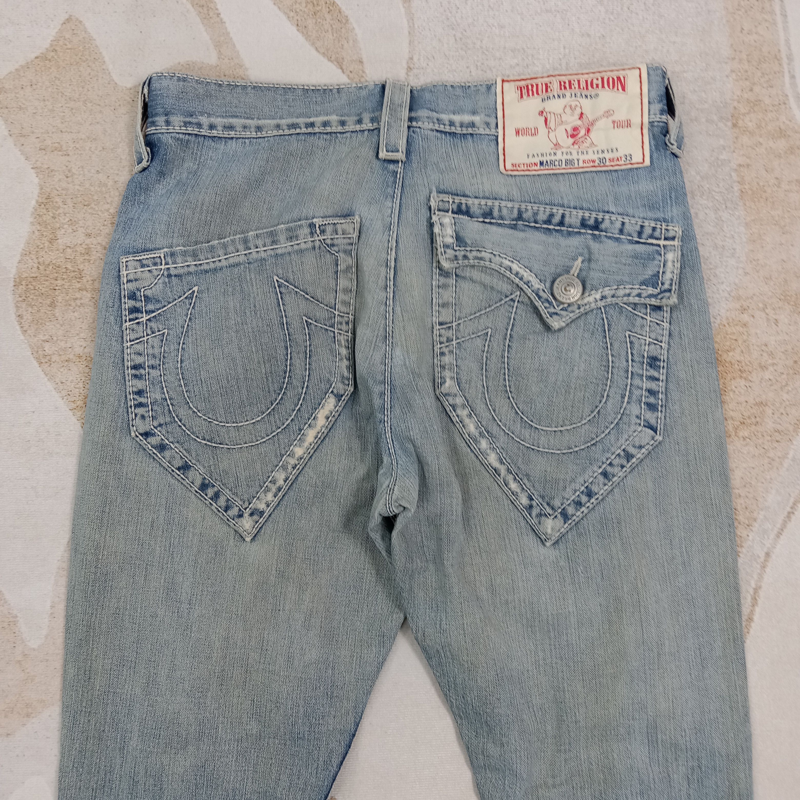 True Religion True Religion American Distressed Denim Jeans C272N13 Size US 33 - 2 Thumbnail