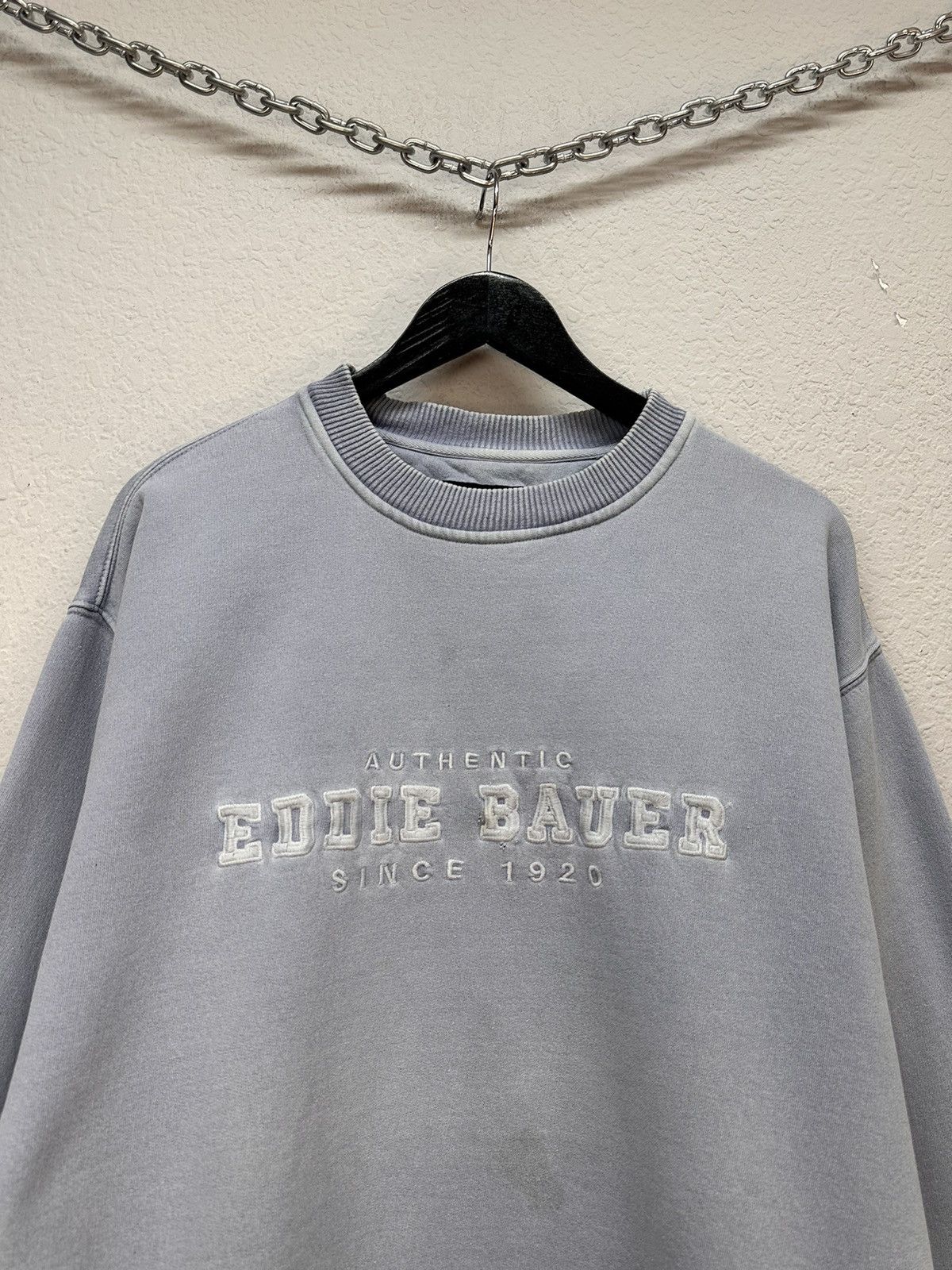 Eddie Bauer Vintage Hoodie Oversize Nike Blue Streetwear Y2K 90s Adidas Size US L / EU 52-54 / 3 - 3 Thumbnail