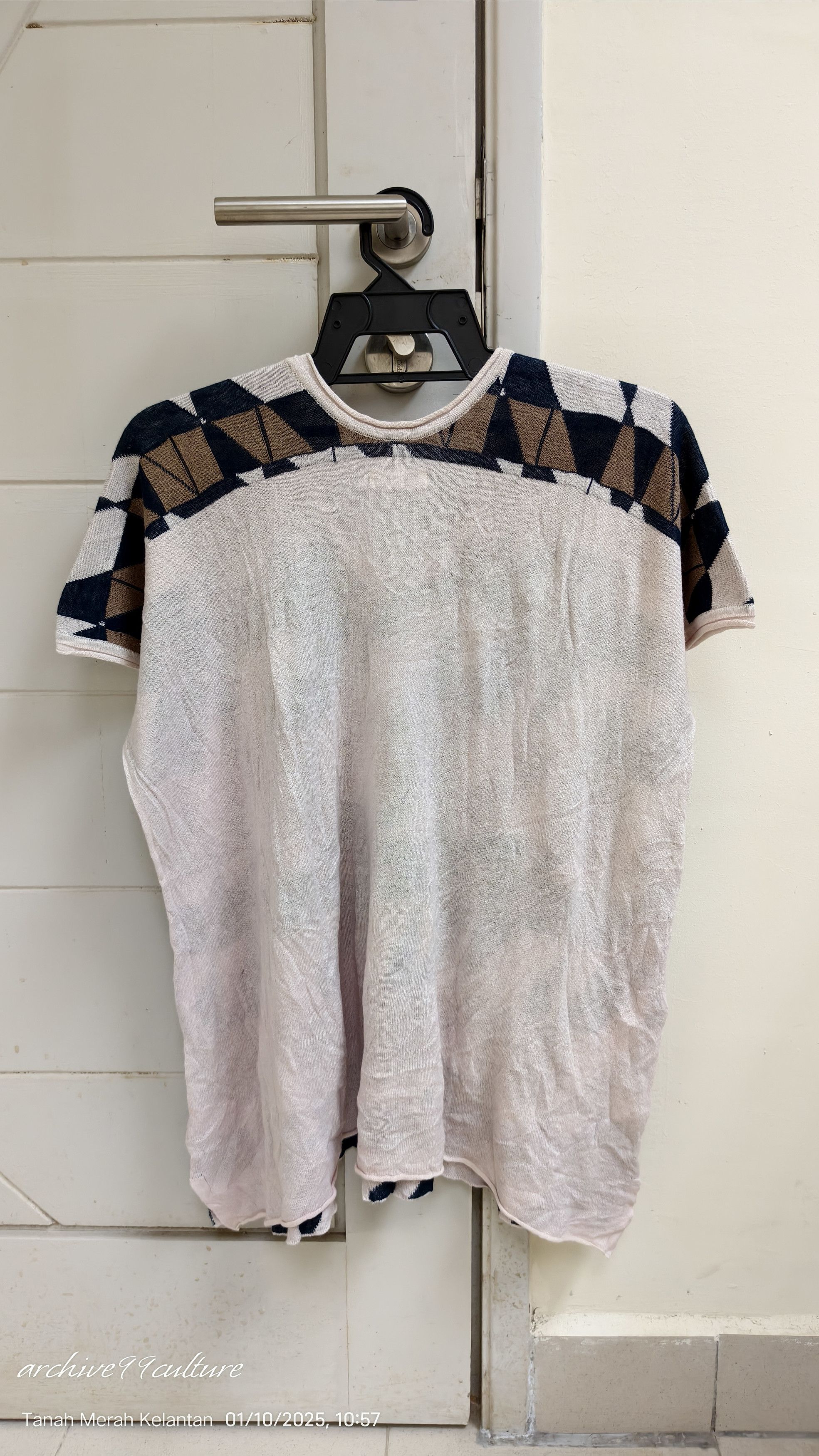 Issey Miyake AW2000 Plantation Issey Miyake geometric pattern shirt Size M / US 6-8 / IT 42-44 - 2 Thumbnail
