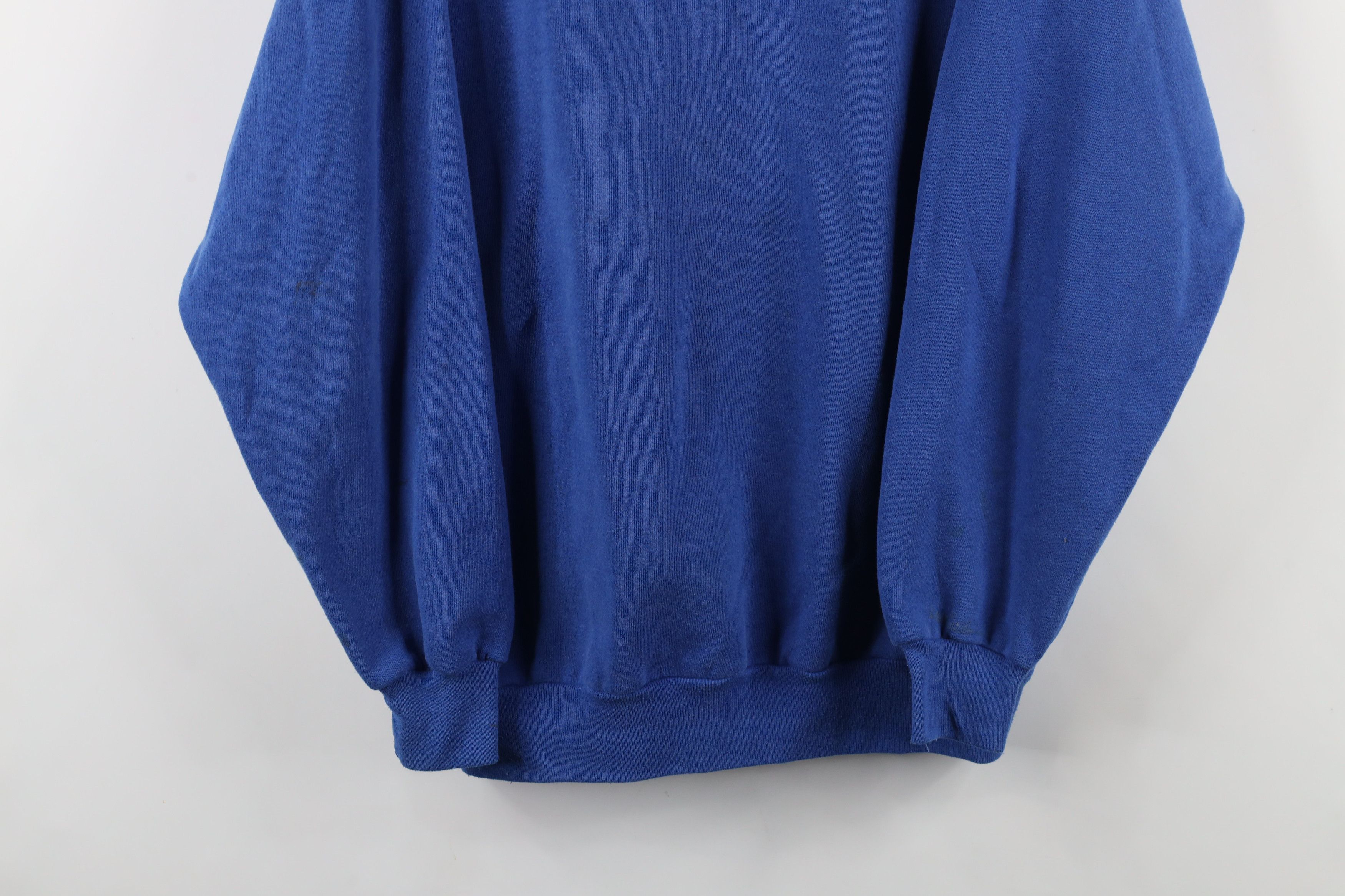 Vintage Vintage 90s Streetwear Crewneck Sweatshirt Royal Blue USA Size US XL / EU 56 / 4 - 3 Thumbnail