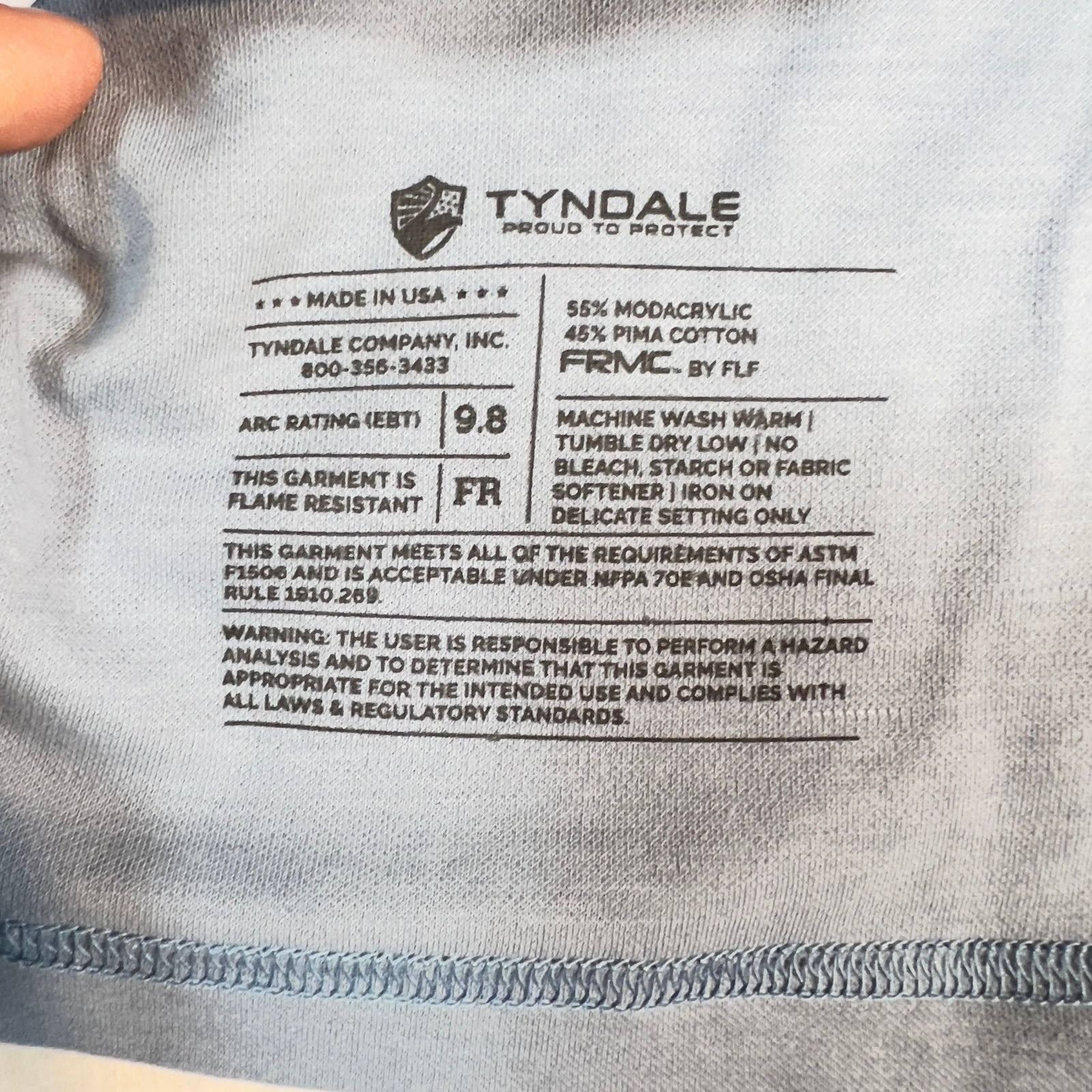 Other Tyndale FRMC Henley Shirt 2X Bl Long Pocket Safety Electric Size US XXL / EU 58 / 5 - 5 Thumbnail