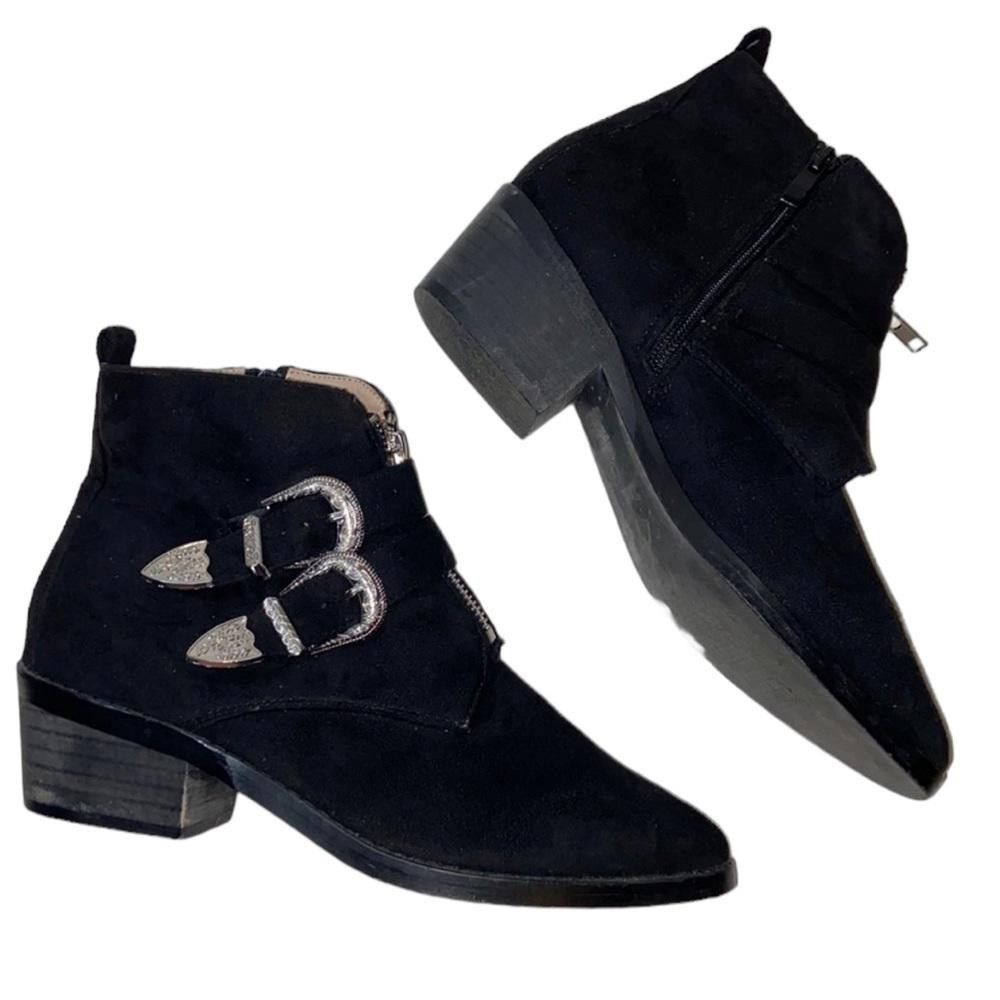 Designer Nasty Gal l Put Your West Foot Forward Buckle Boot Size 6 Size US 6 / IT 36 - 3 Thumbnail