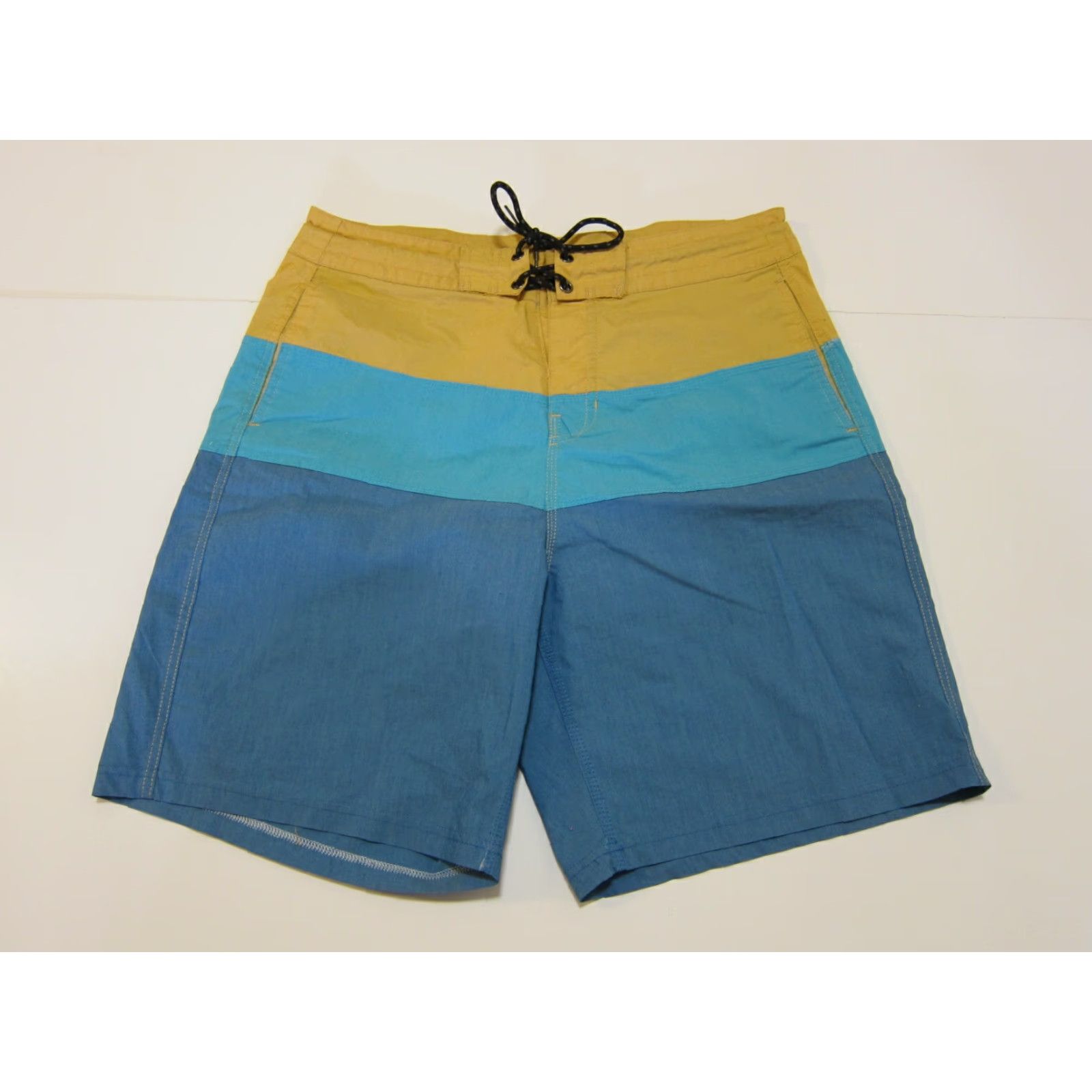 Burnside Burnside Yellow Blue Stripe Stretch Swim Surf Beach Board Shorts Men Size 32 Size US 32 / EU 48 - 5 Thumbnail