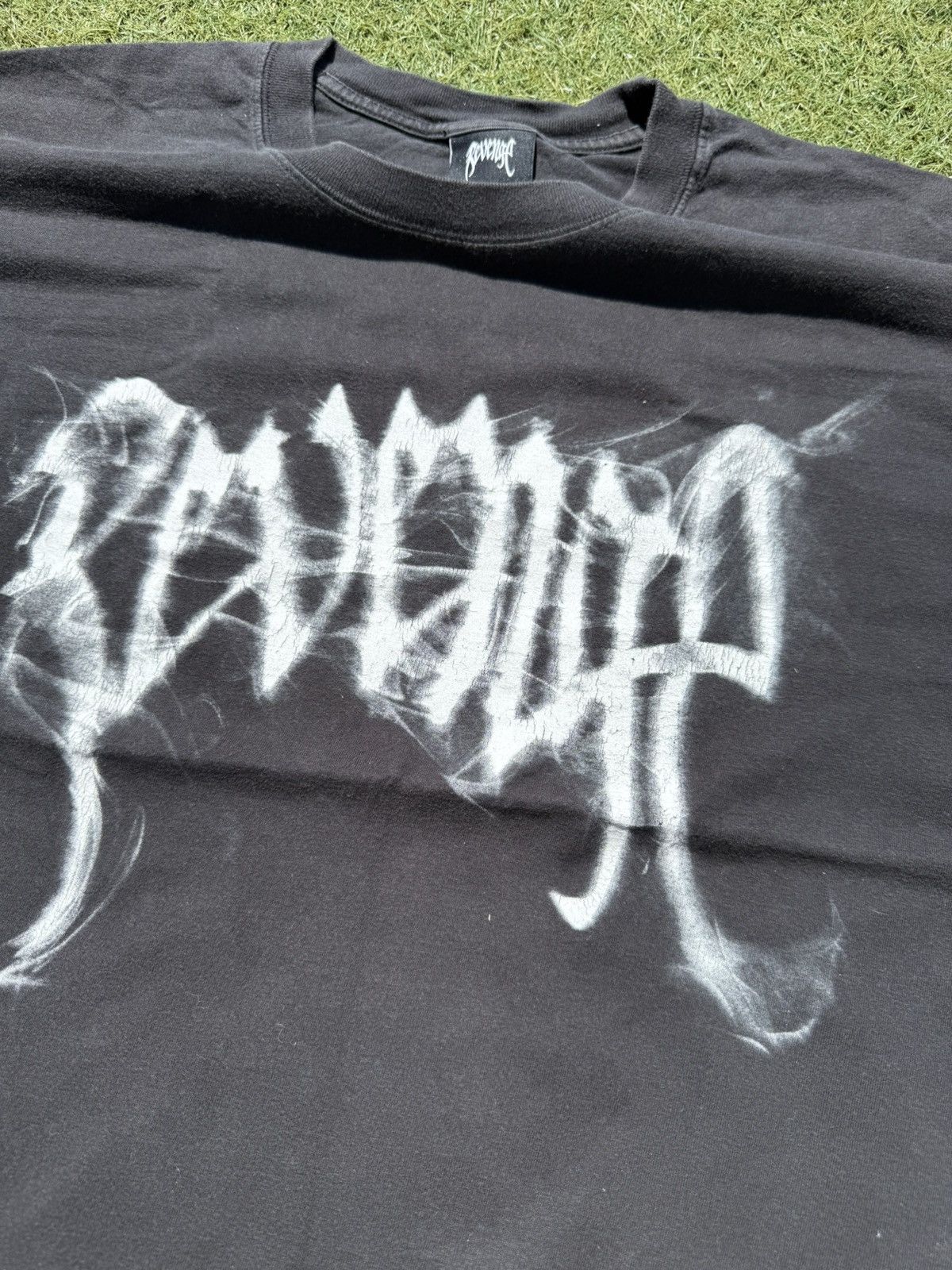Revenge Revenge Smoke Skull Tee - Black Size US XL / EU 56 / 4 - 2 Thumbnail