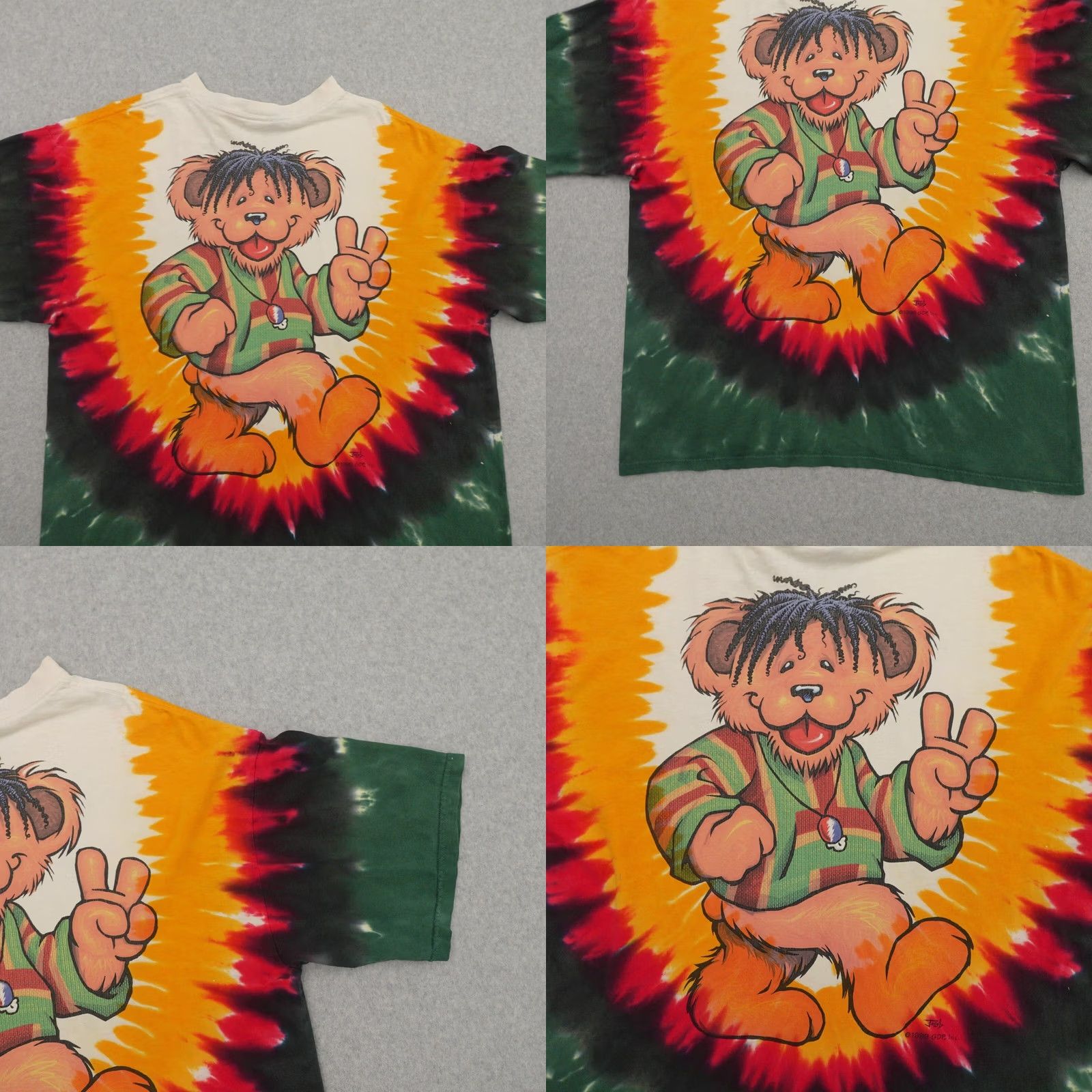 Liquid Blue VINTAGE Liquid Blue Tshirt Adult XL Rasta Bear 1999 Grateful Dead Reggae Size US XL / EU 56 / 4 - 9 Thumbnail