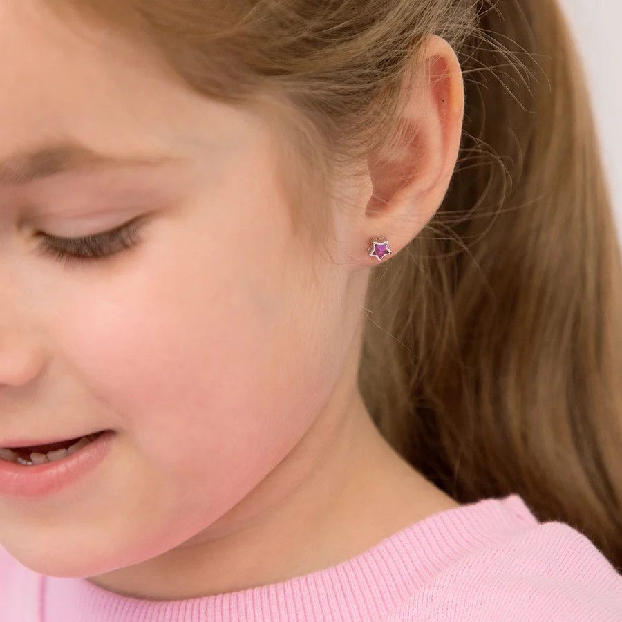 Other CZ Birthstone Star Girl Earrings Size ONE SIZE - 2 Thumbnail